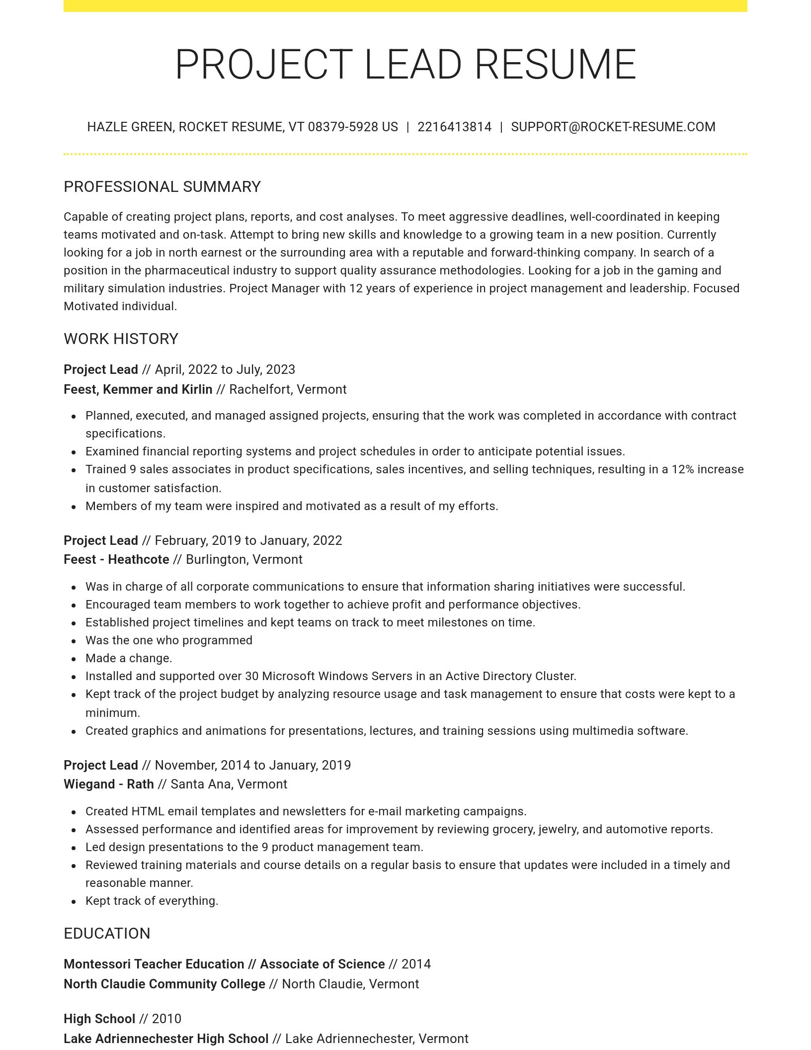 Grand resume template