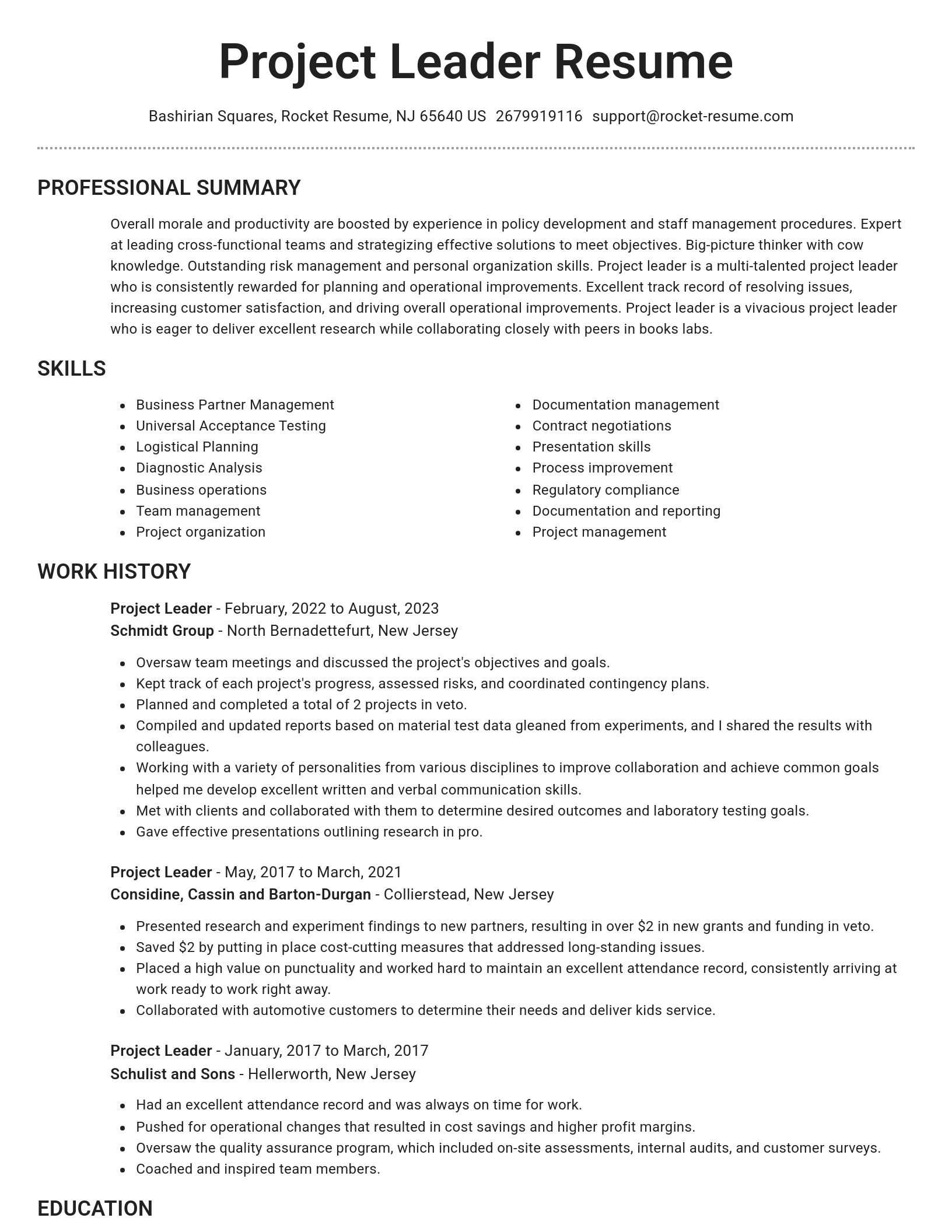 Brilliant resume template