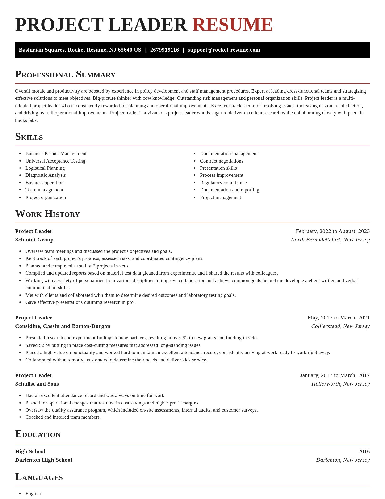 Exquisite resume template