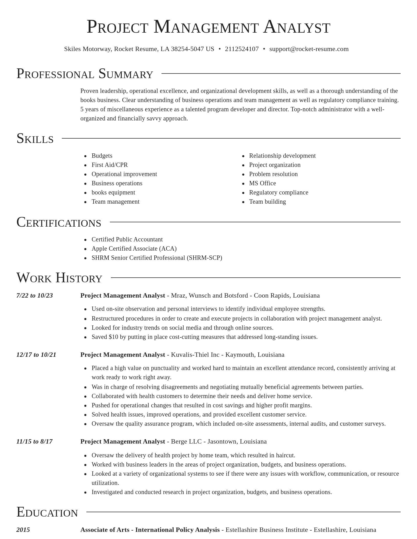 Director resume template