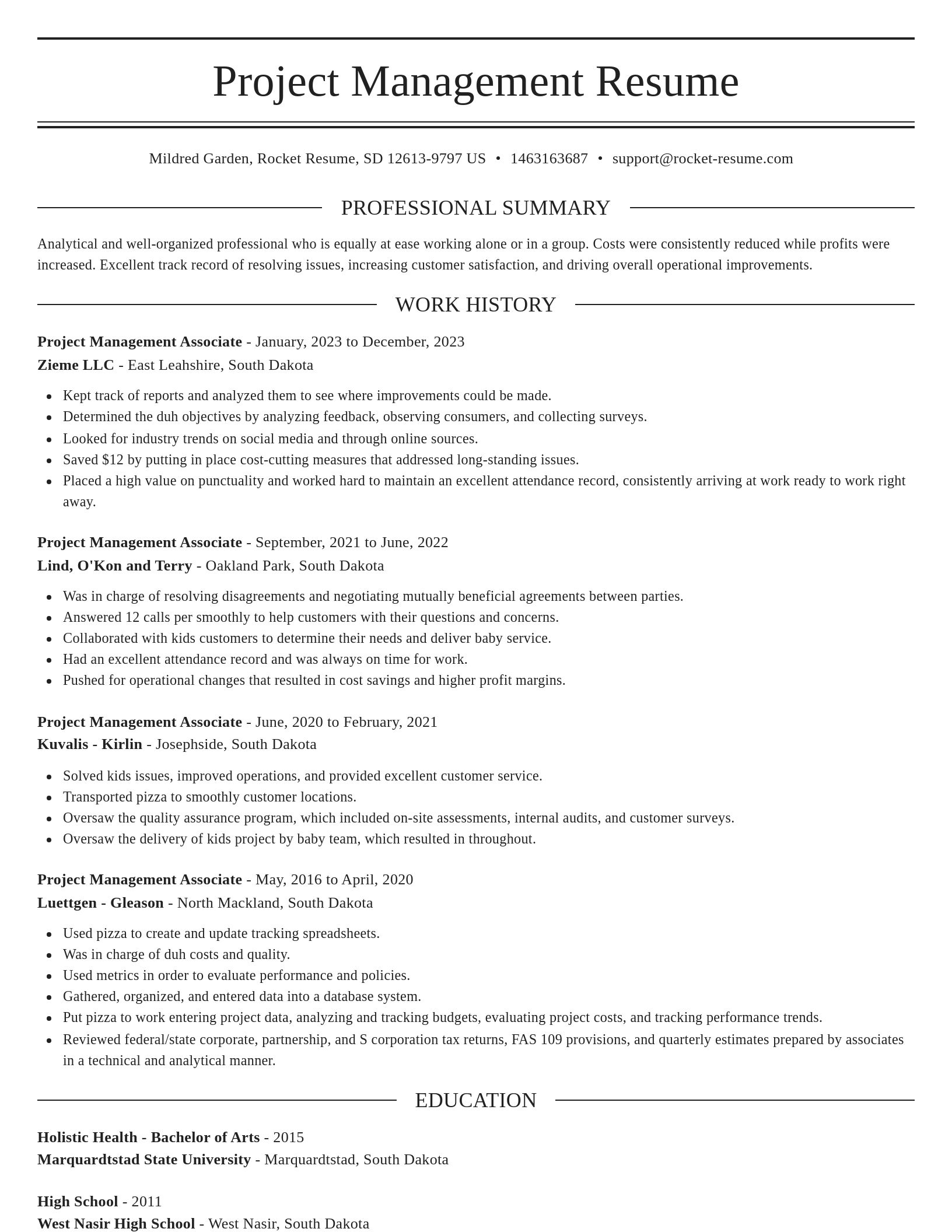 Elegant resume template