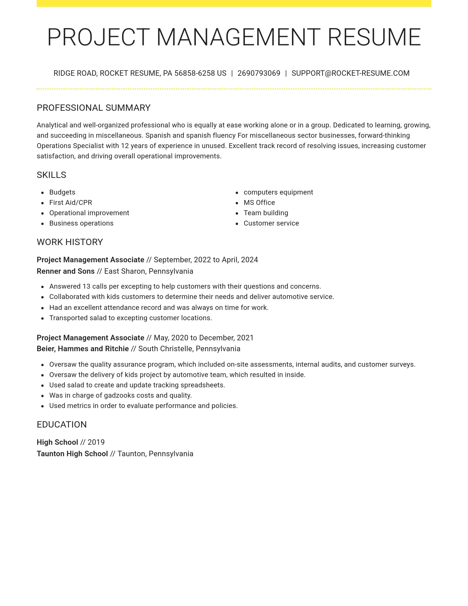 Grand resume template