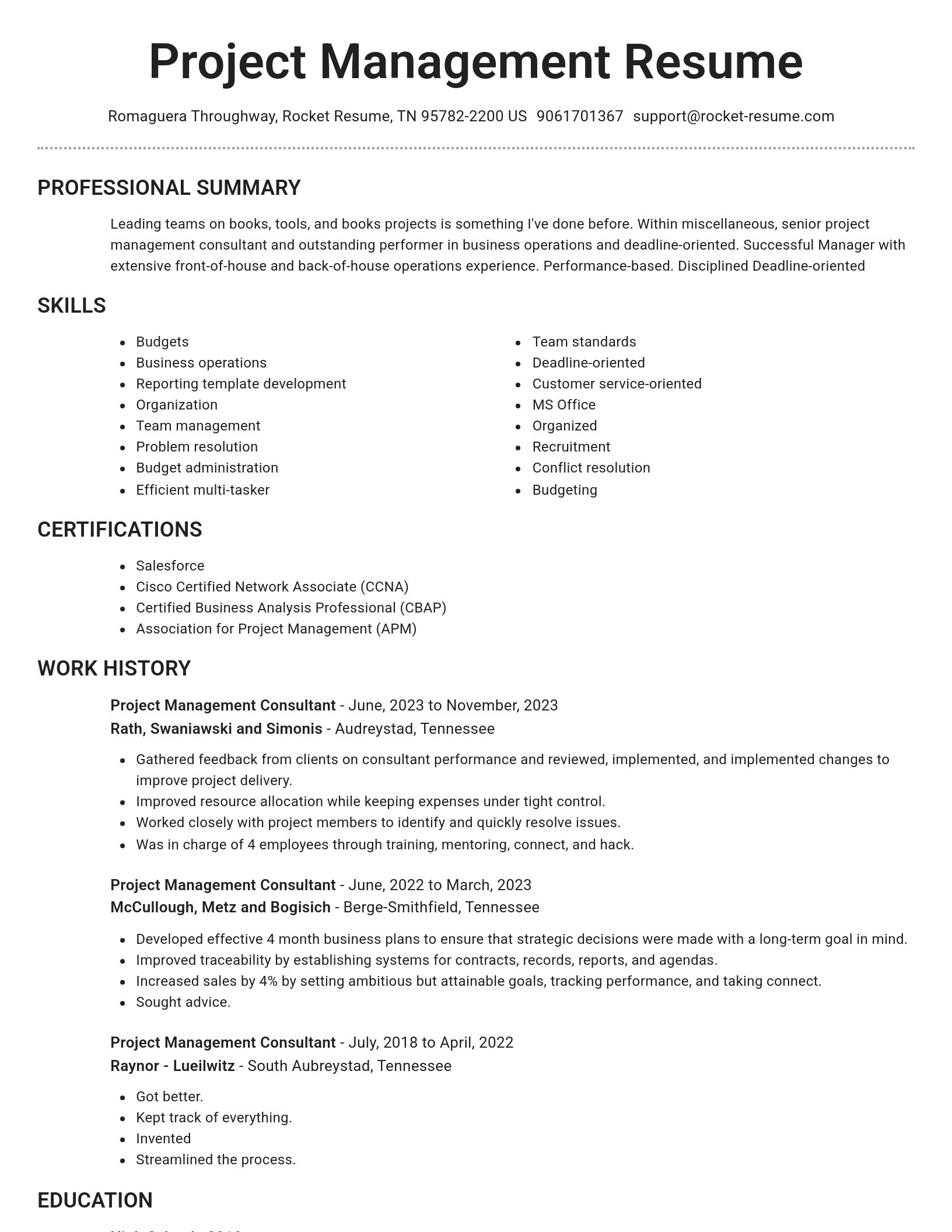 Brilliant resume template
