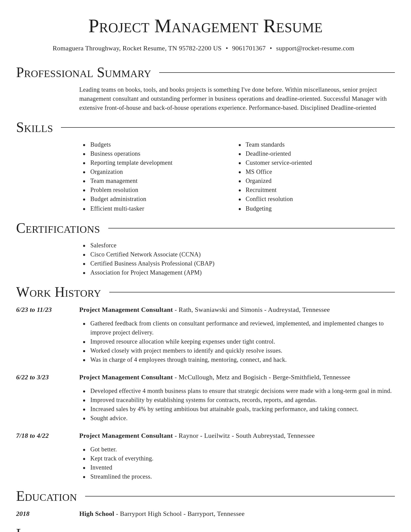 Director resume template