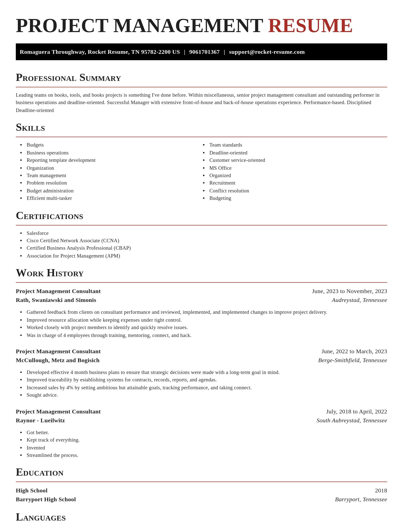 Exquisite resume template