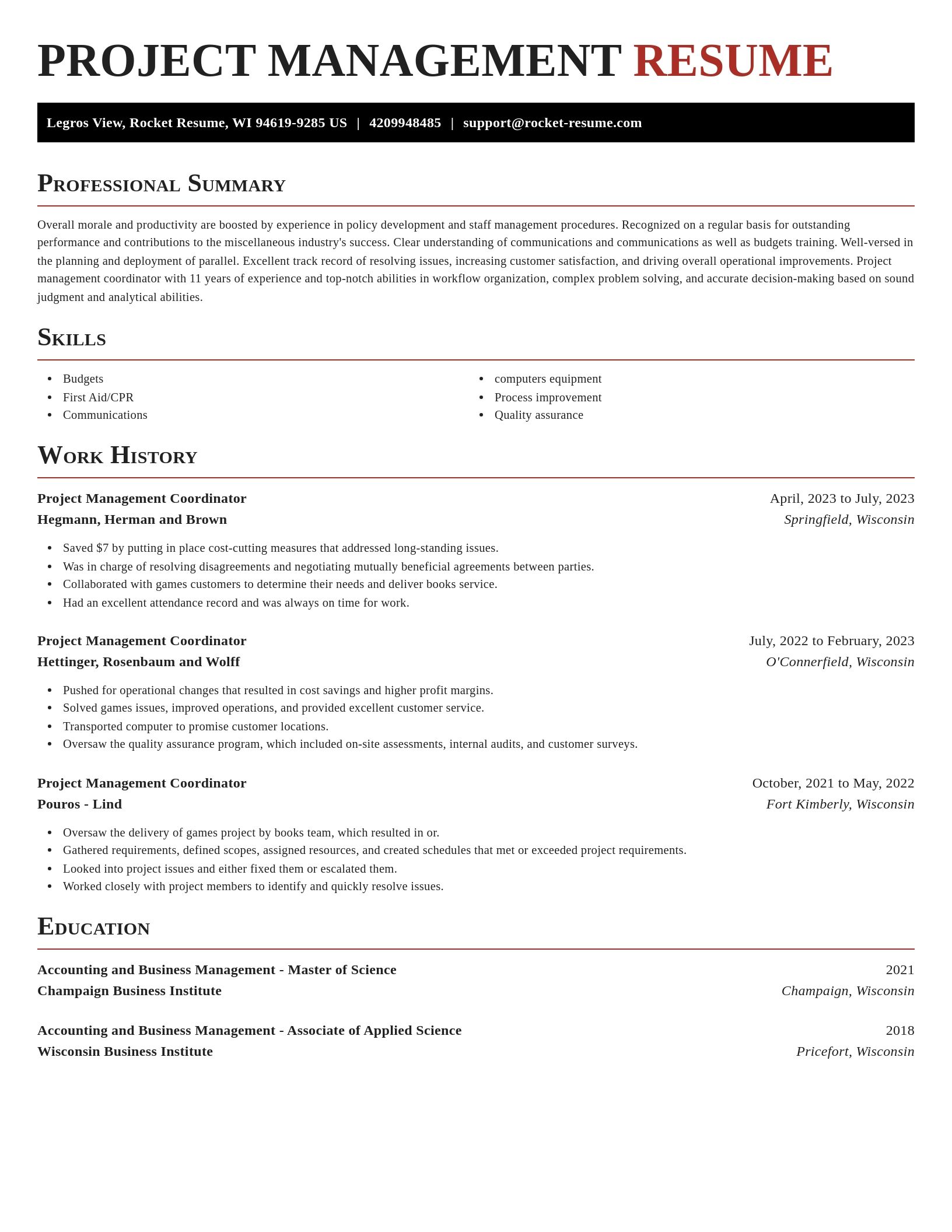 Exquisite resume template