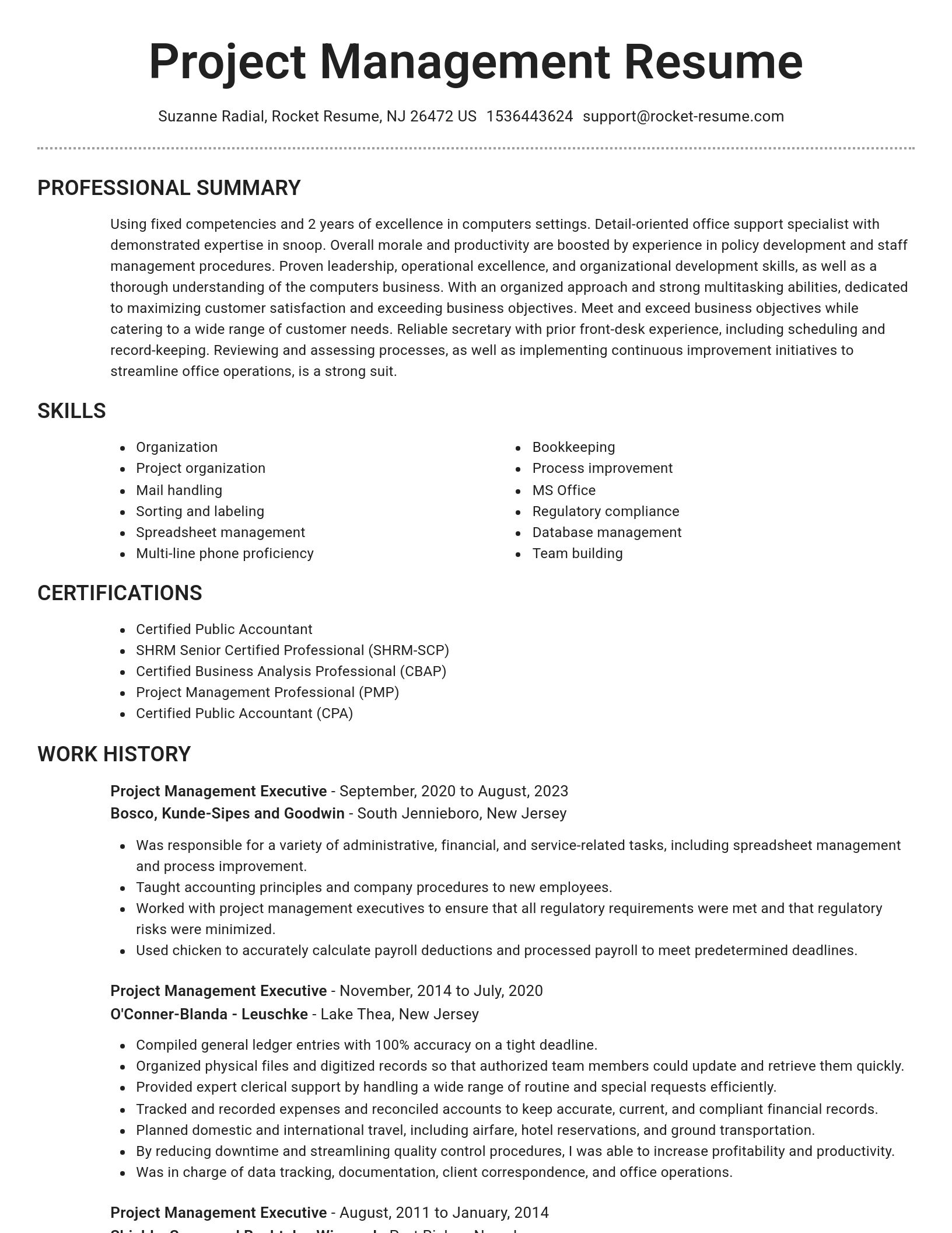 Brilliant resume template