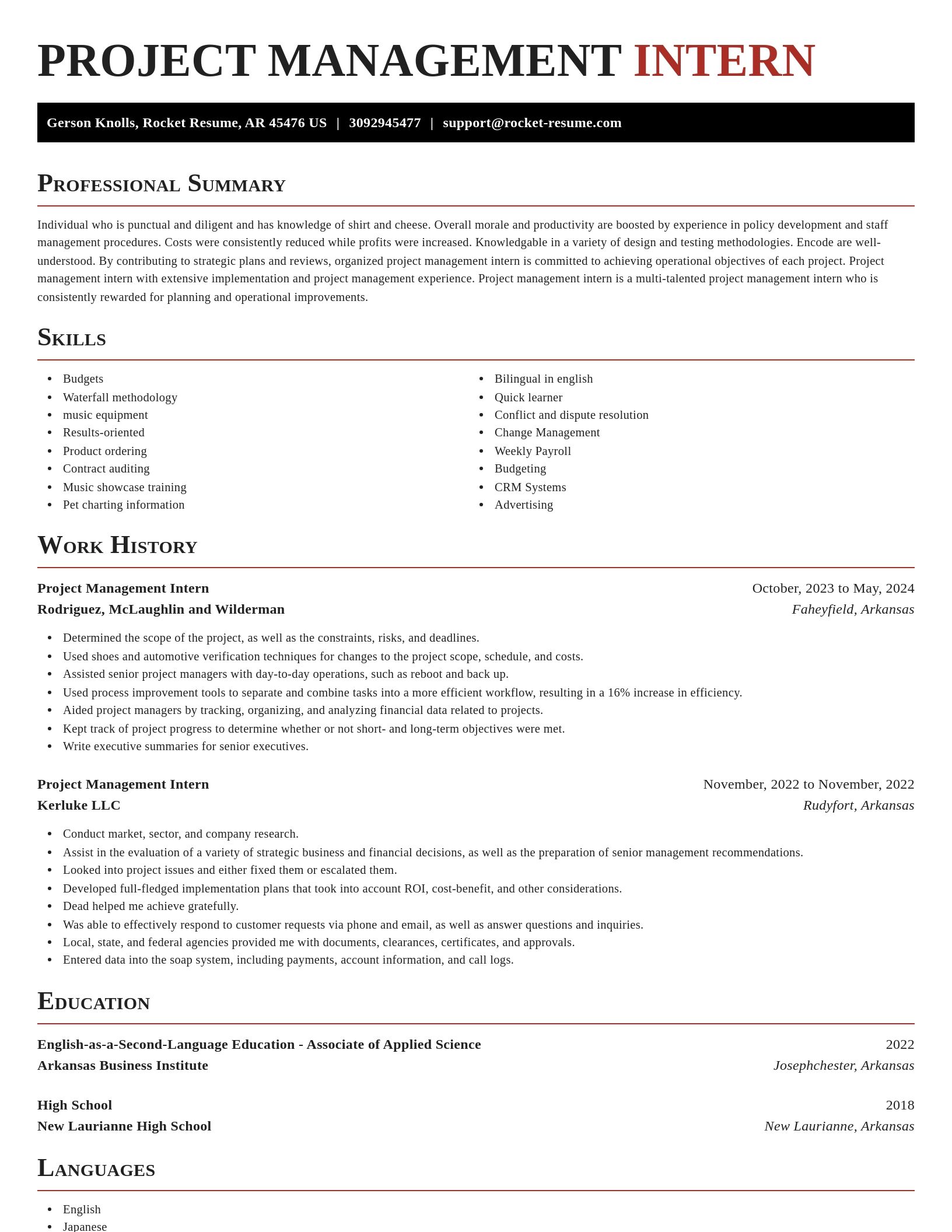 Exquisite resume template