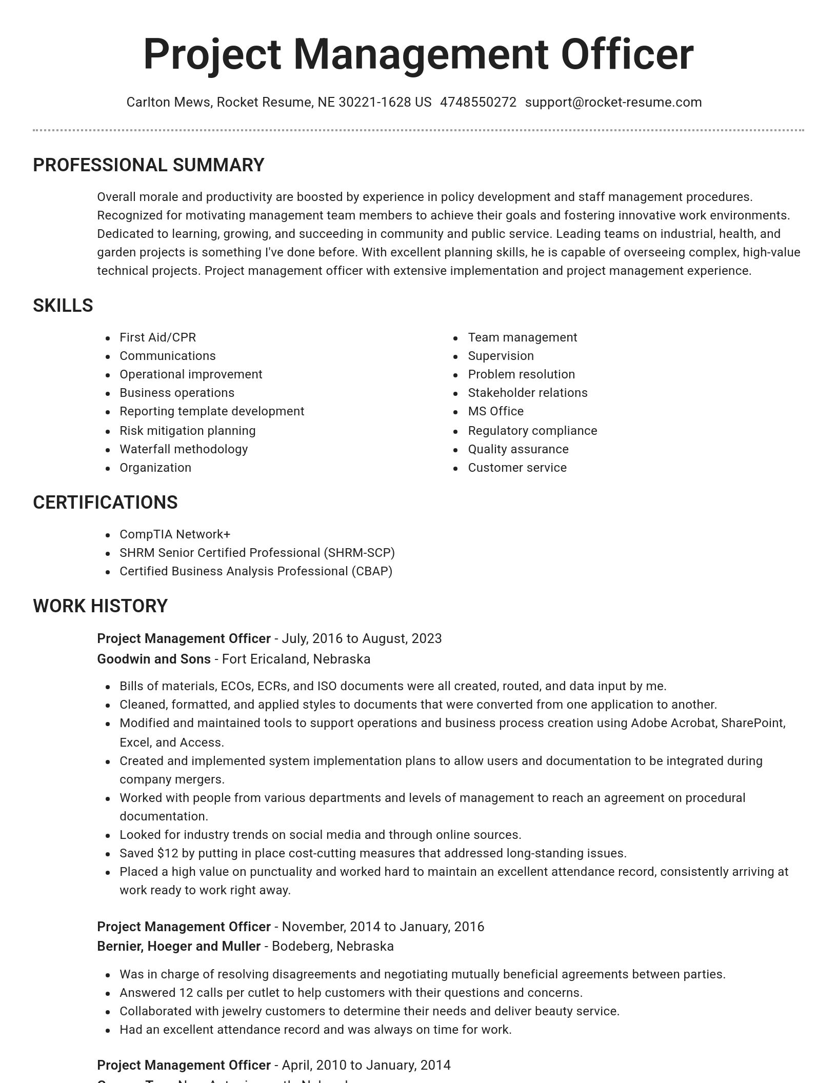 Brilliant resume template