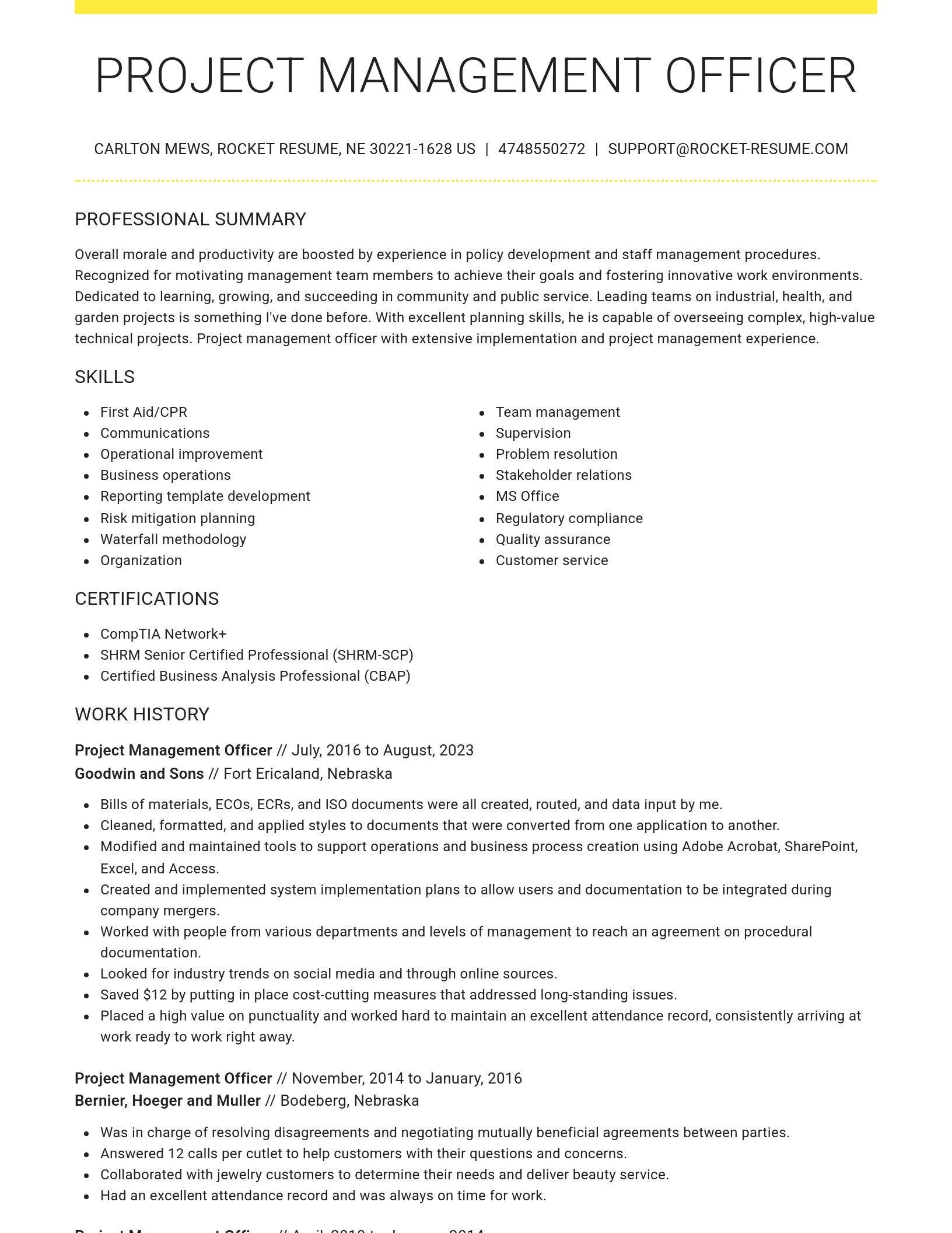 Grand resume template