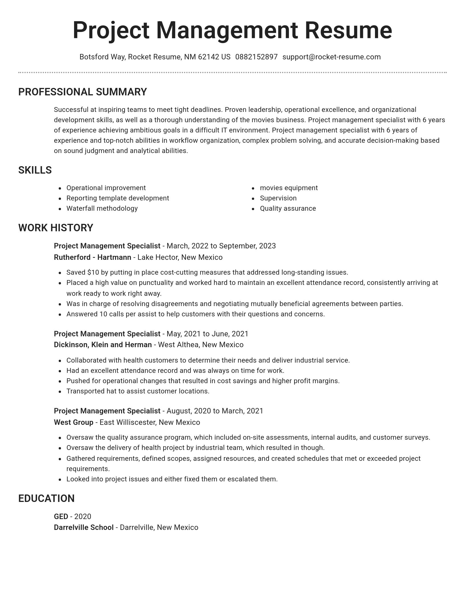 Brilliant resume template