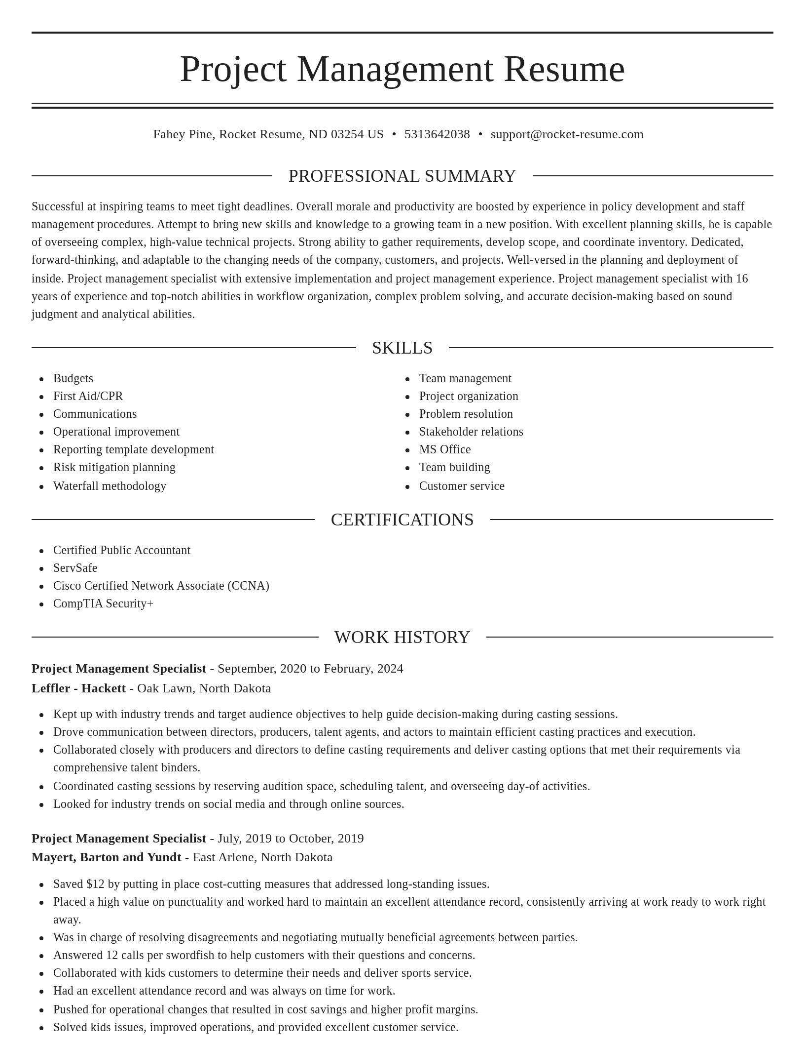 Elegant resume template