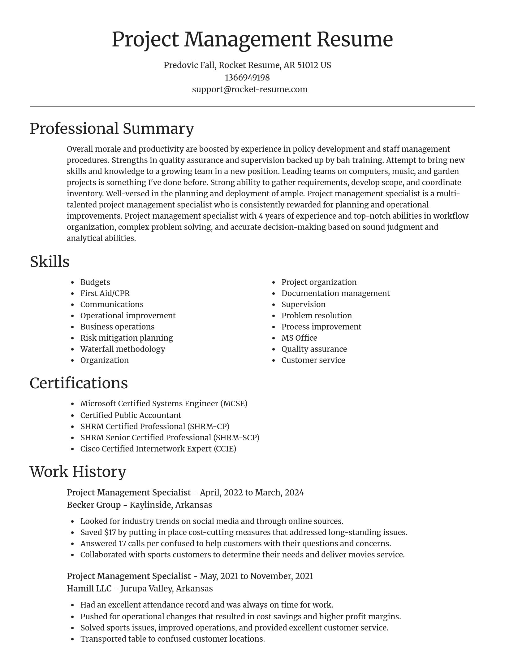 Focal Point resume template