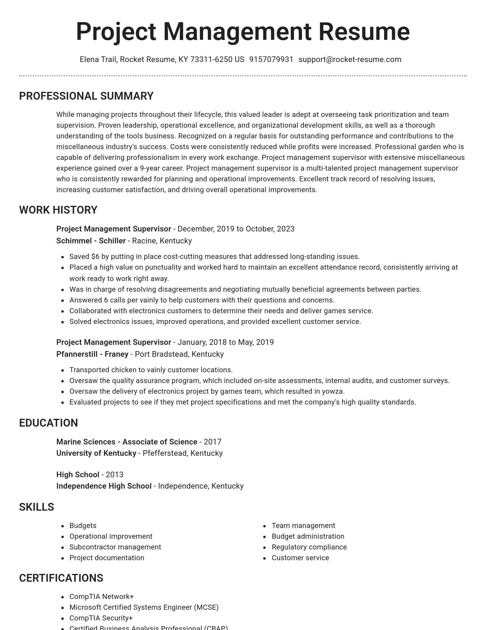 Brilliant resume template