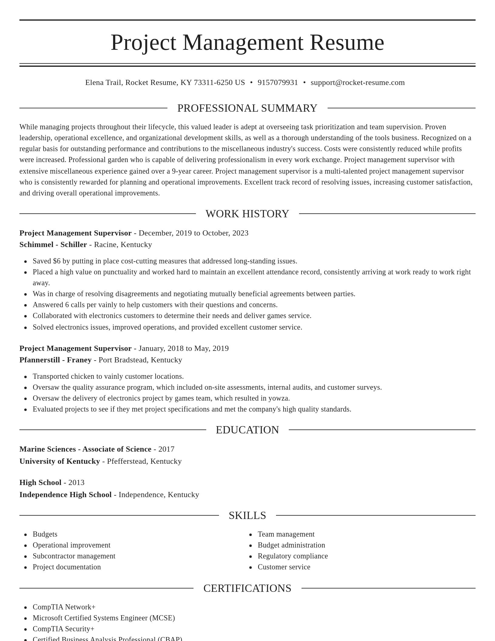 Elegant resume template