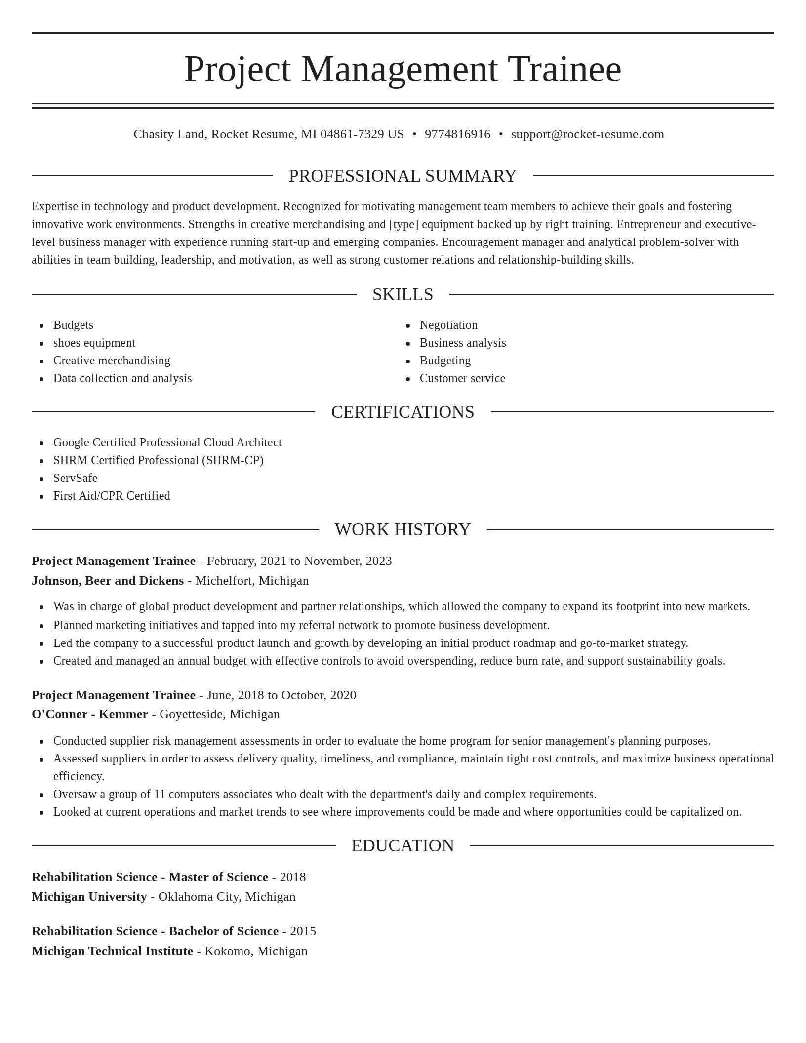 Elegant resume template