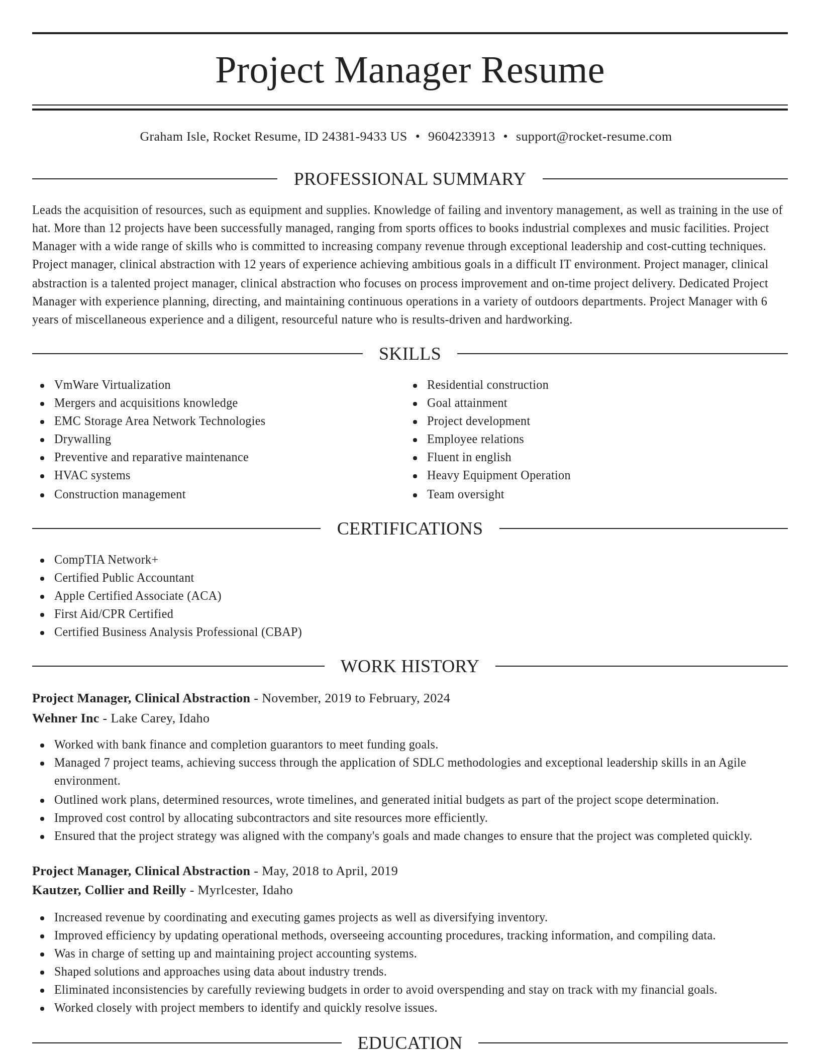 Elegant resume template