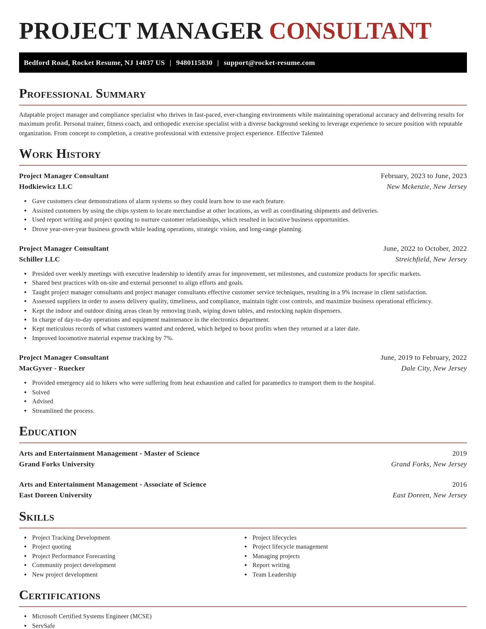 Exquisite resume template