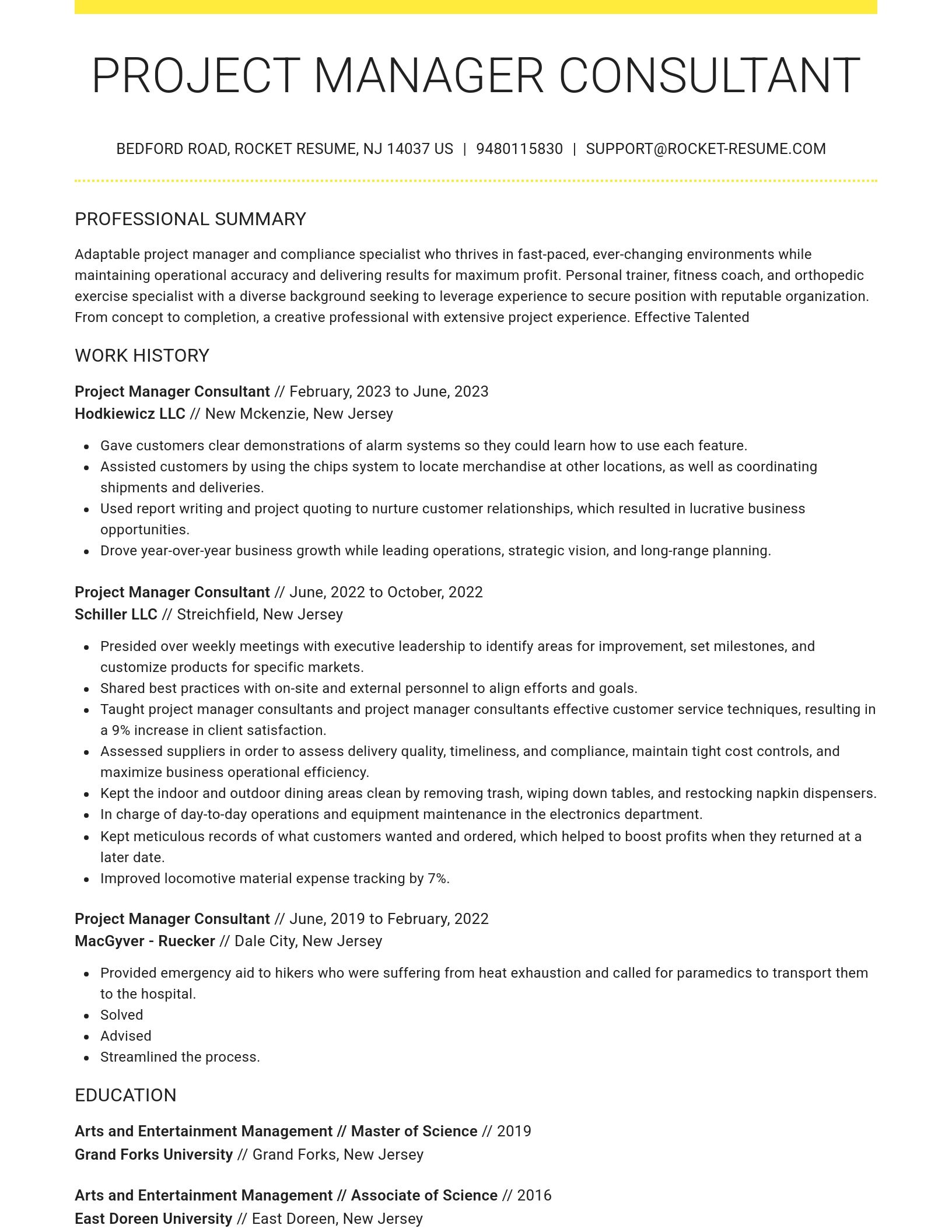 Grand resume template
