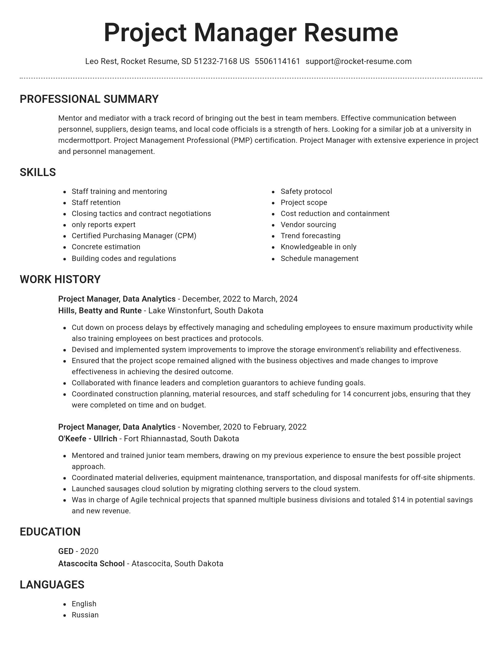 Brilliant resume template