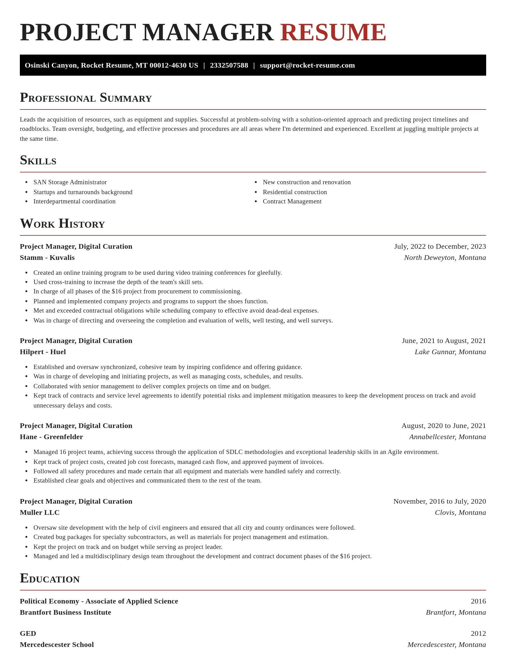 Exquisite resume template