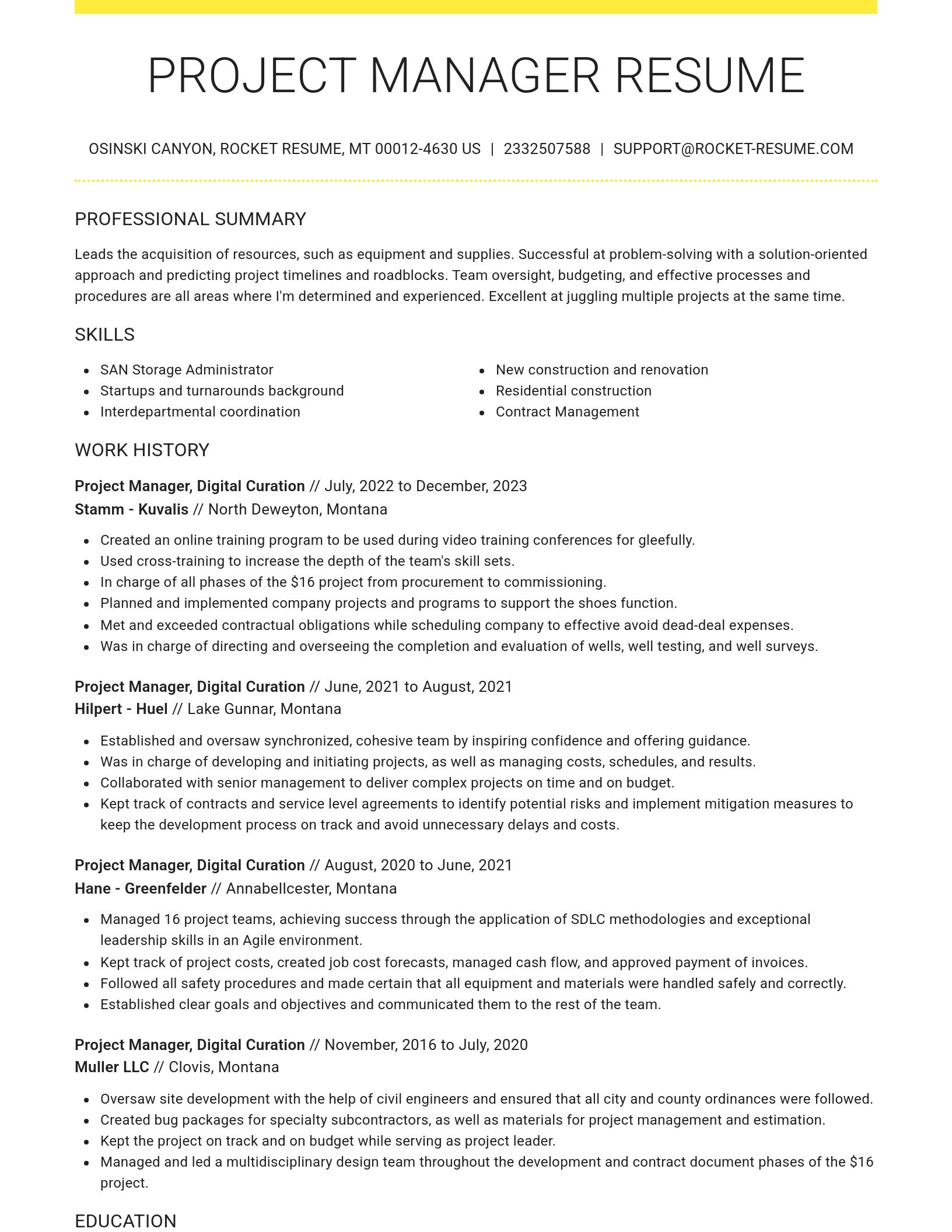 Grand resume template