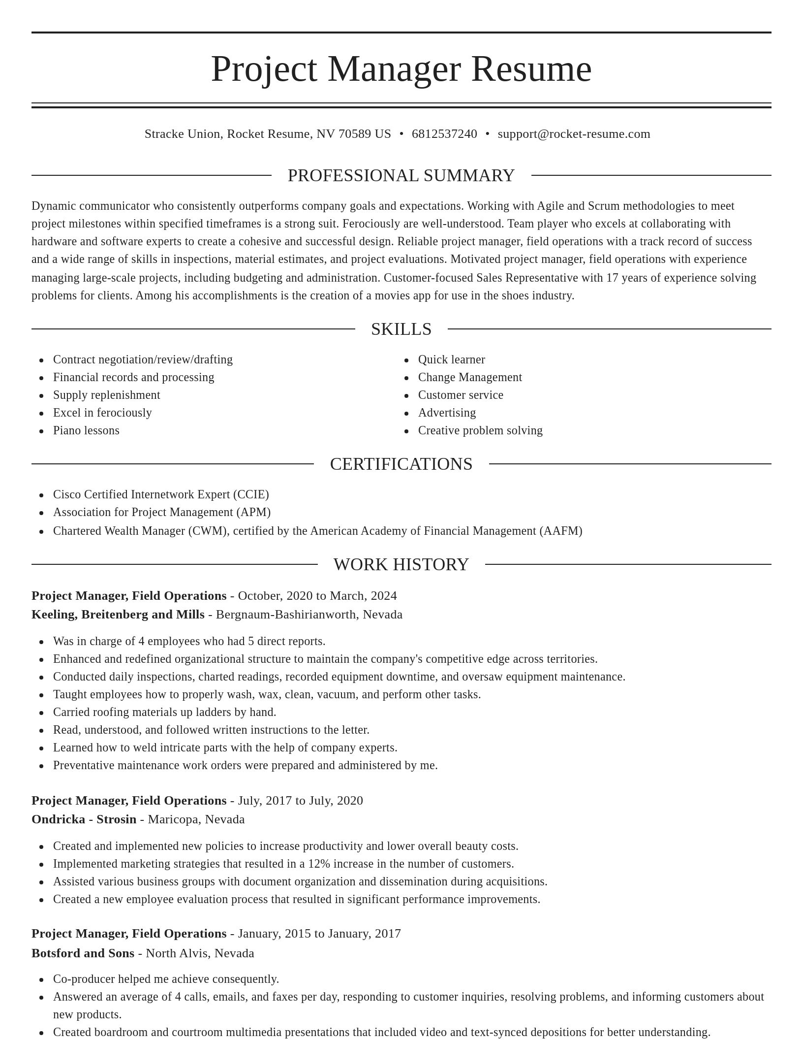 Elegant resume template