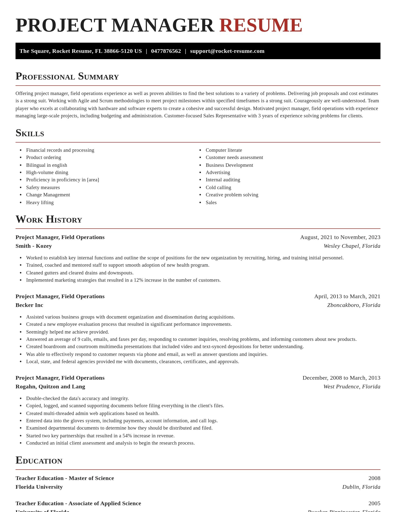 Exquisite resume template