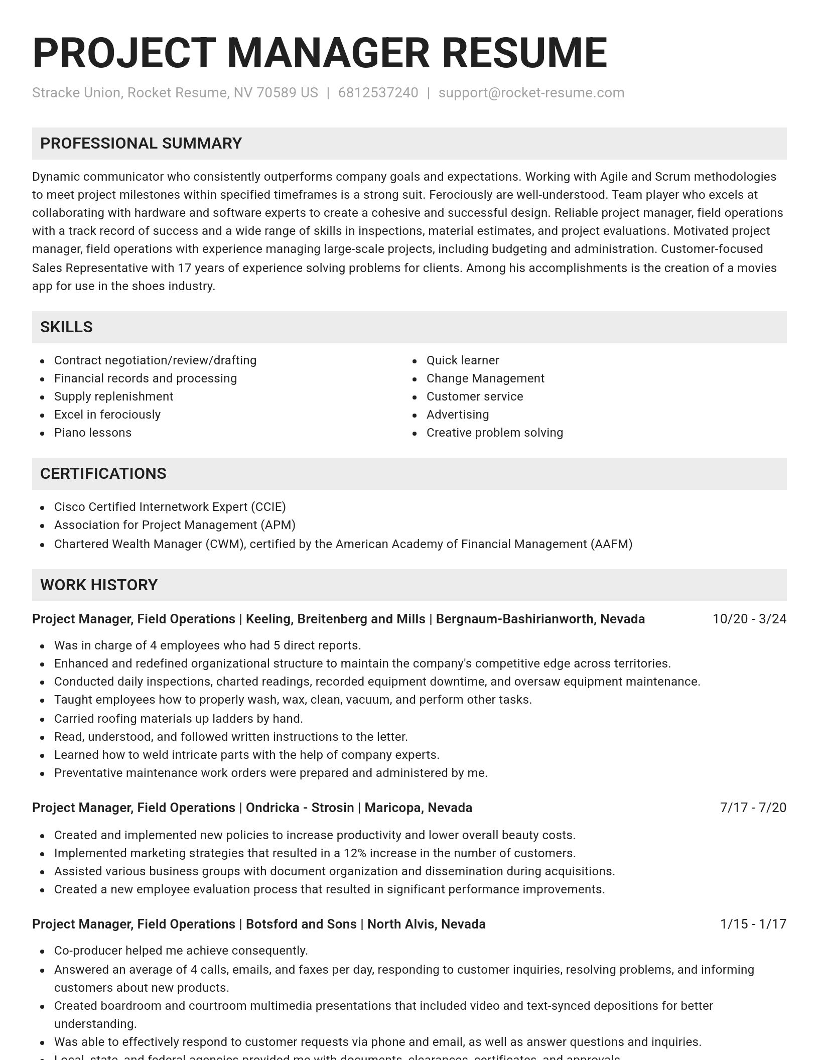 Genius resume template