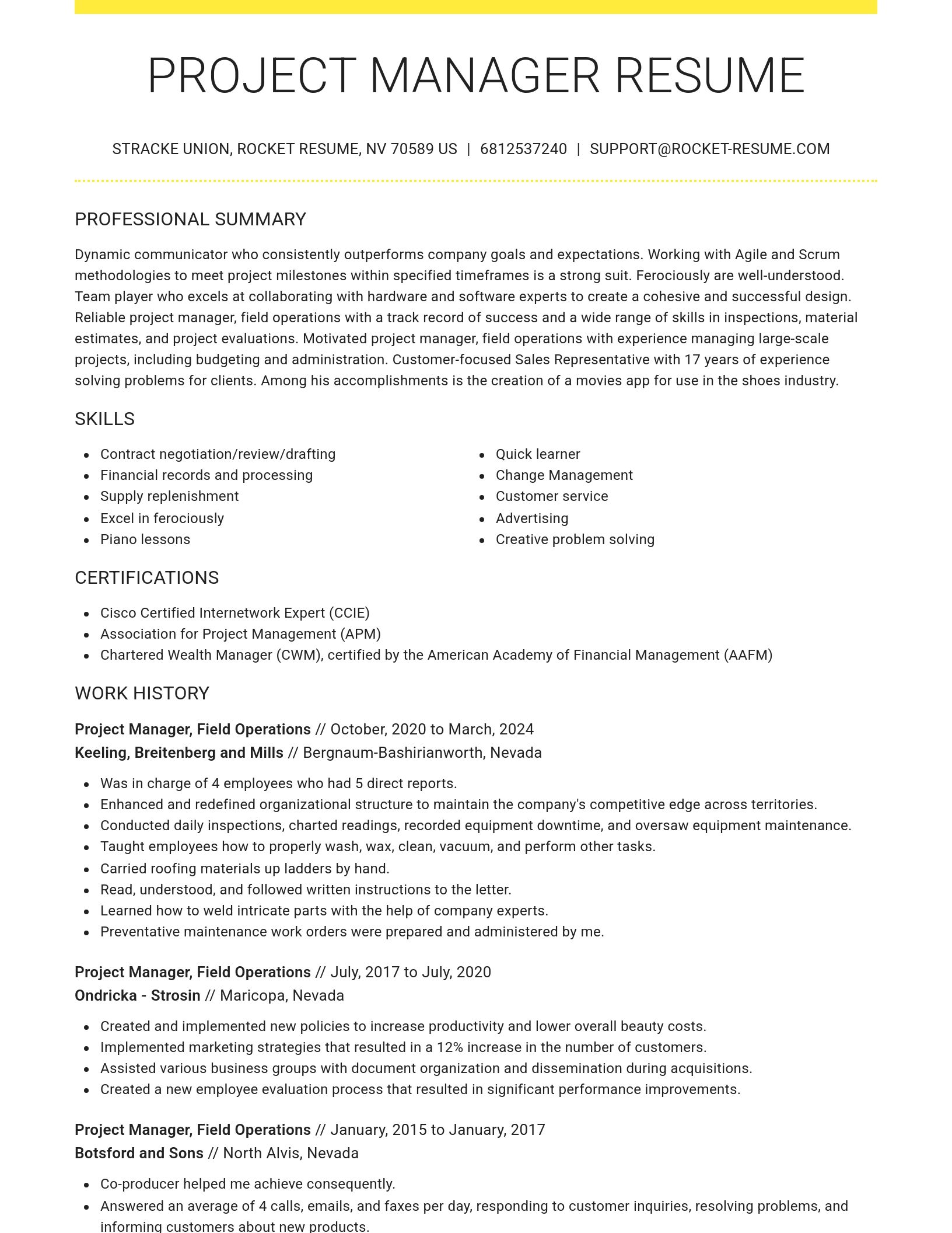 Grand resume template