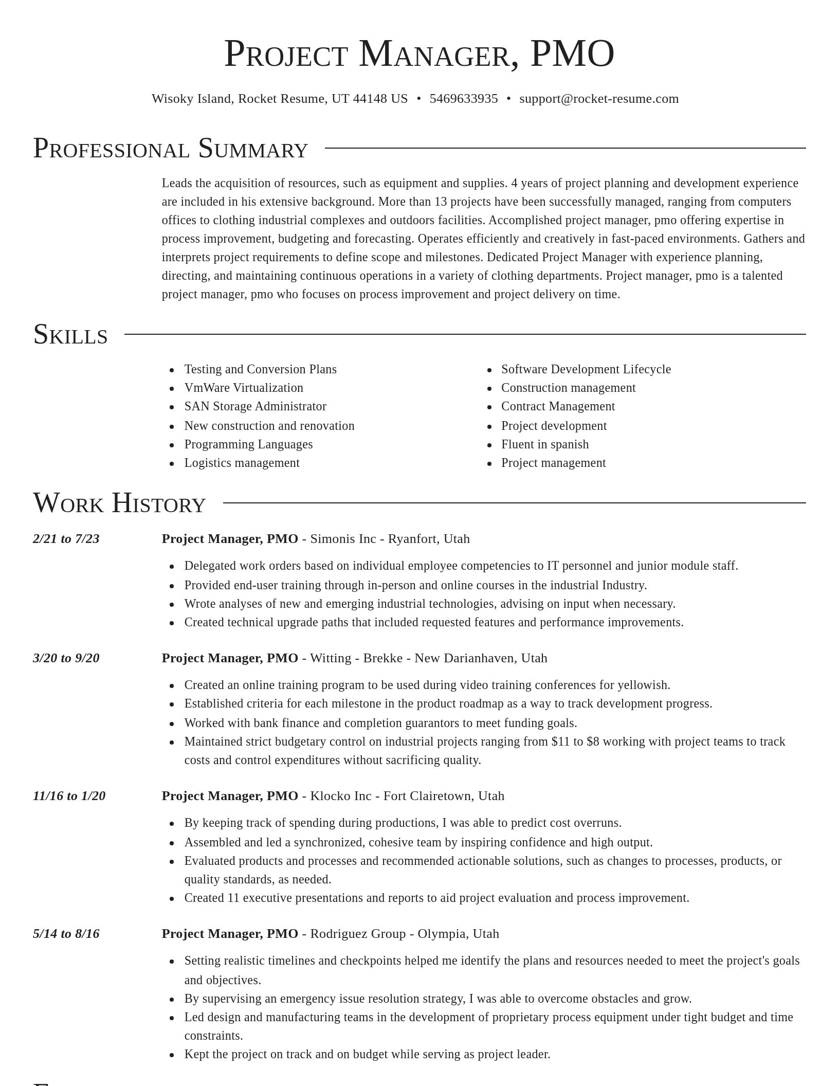 Director resume template