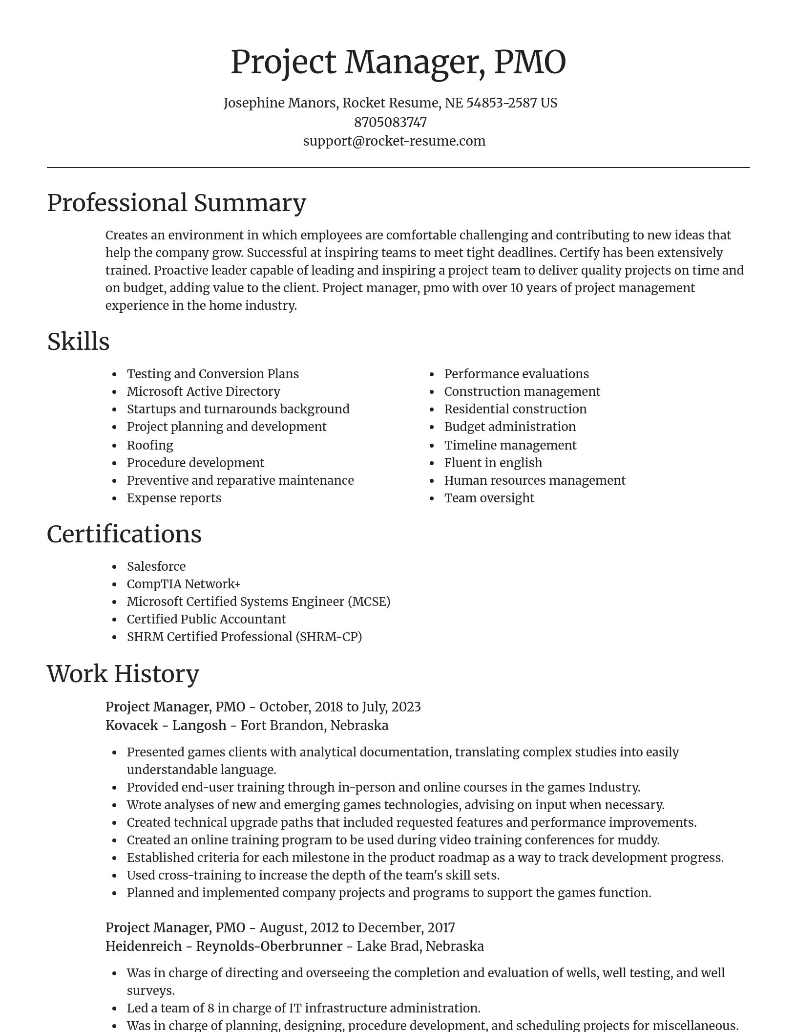 Focal Point resume template