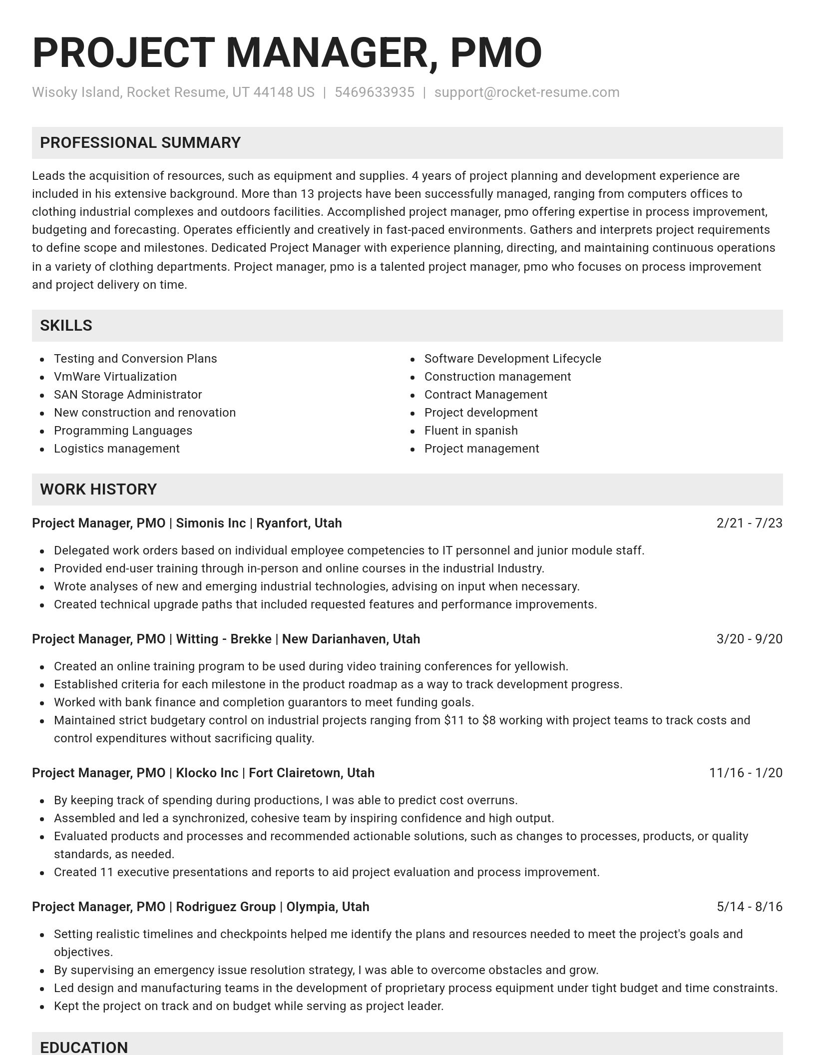 Genius resume template