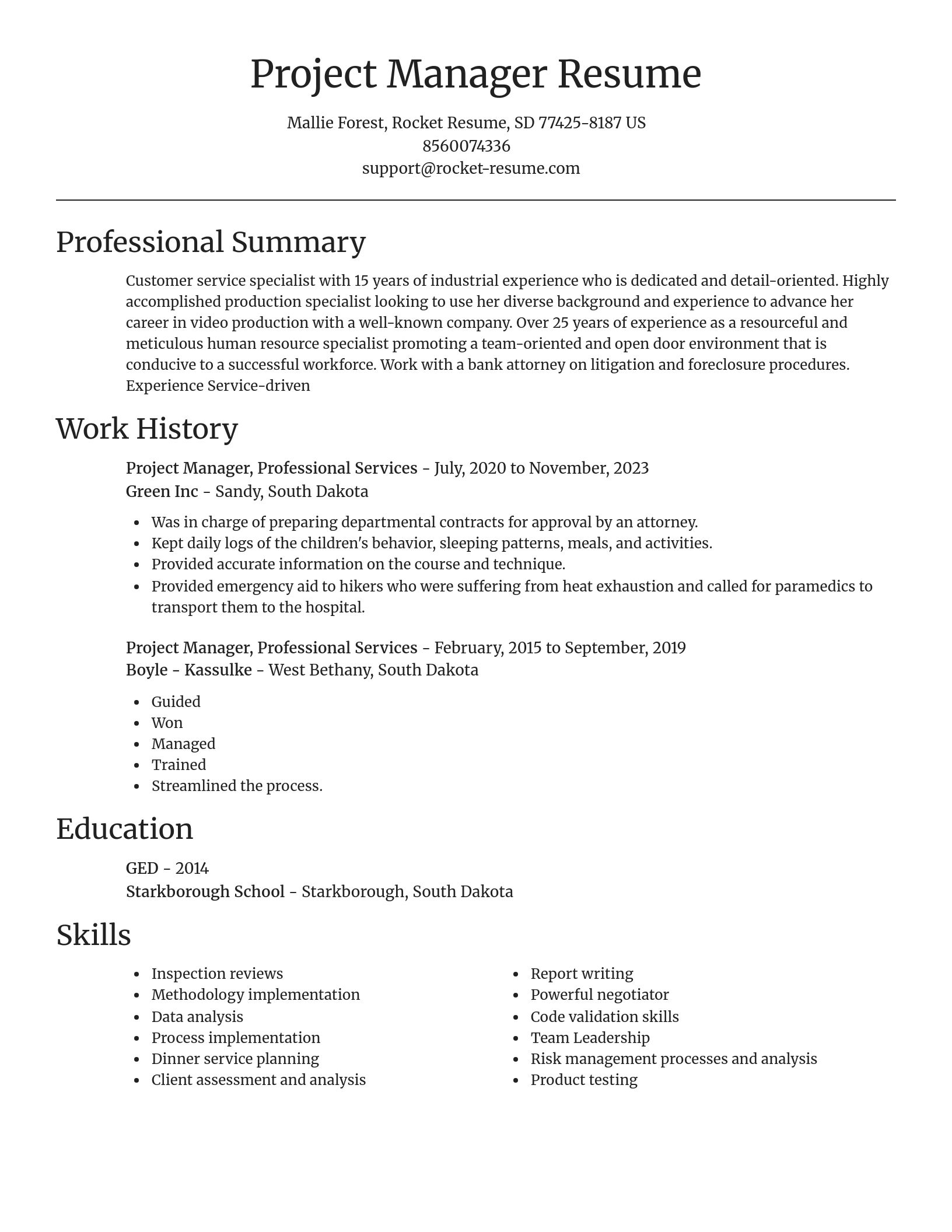 Focal Point resume template