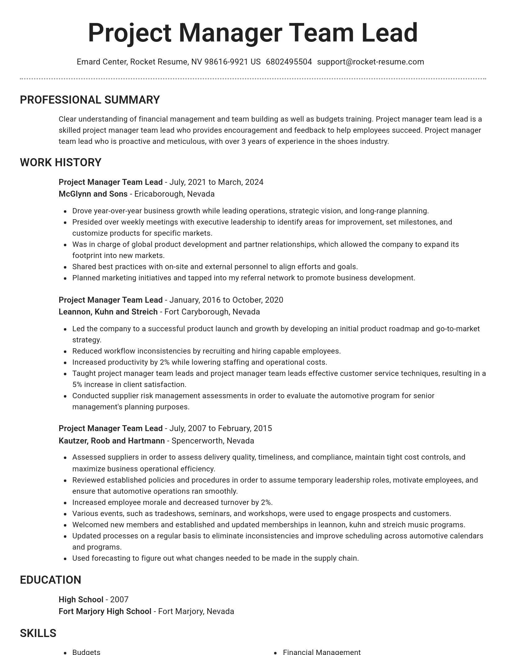 Brilliant resume template