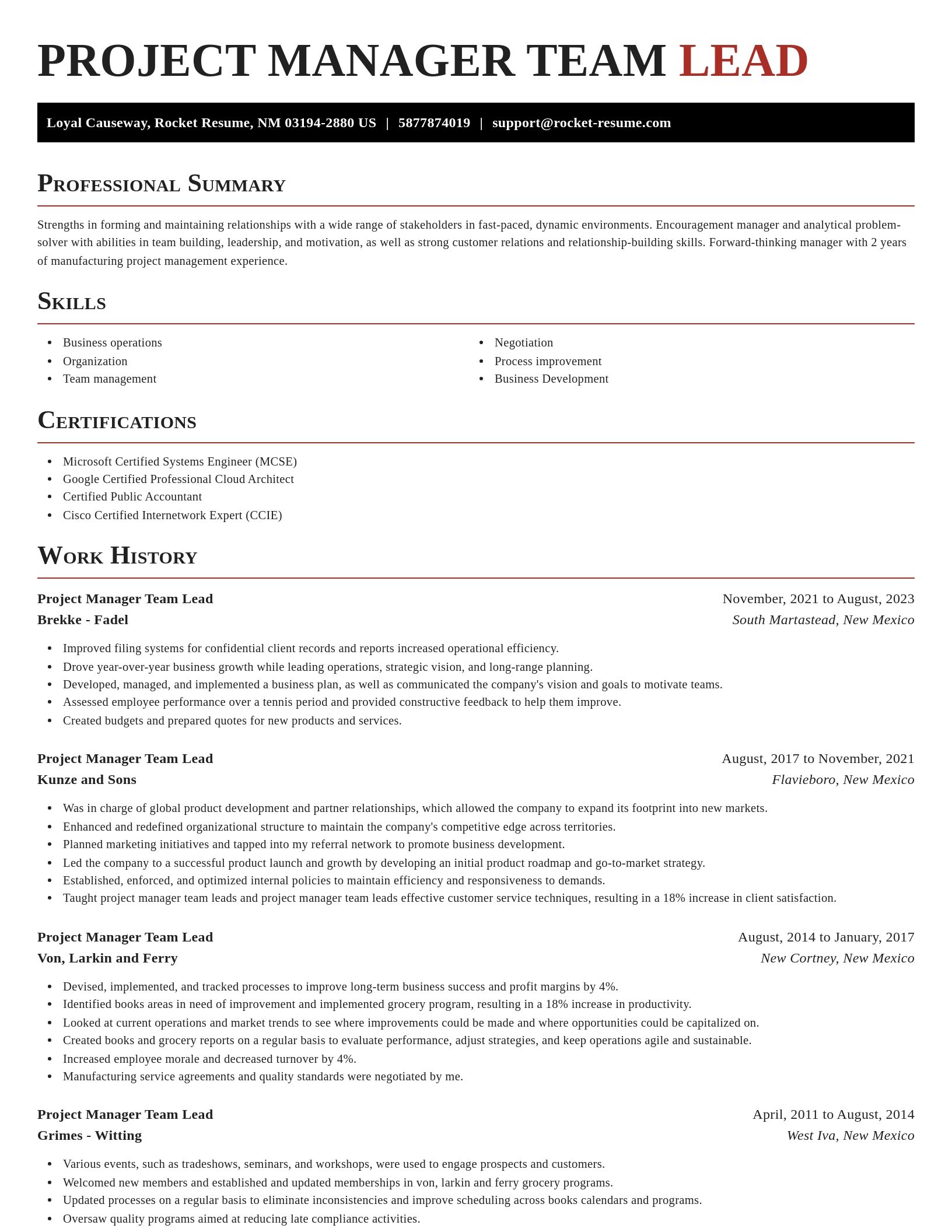 Exquisite resume template