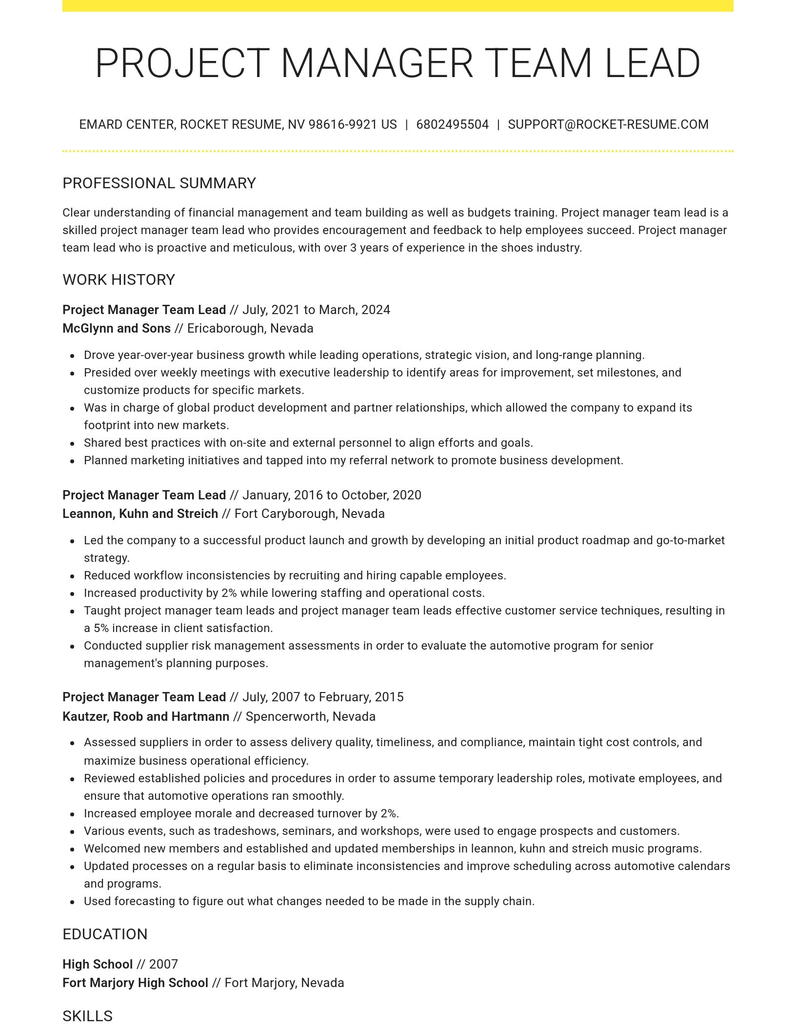 Grand resume template