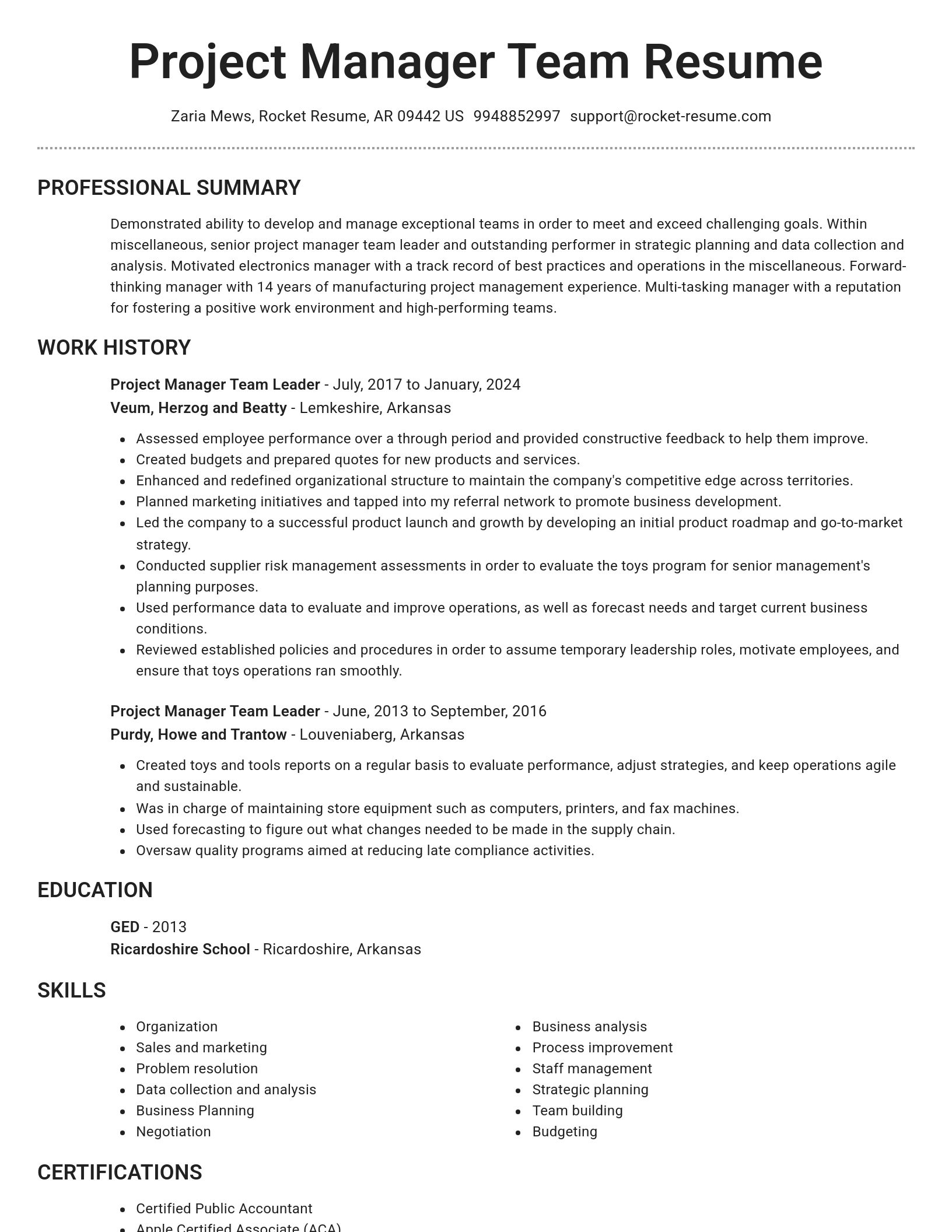 Brilliant resume template