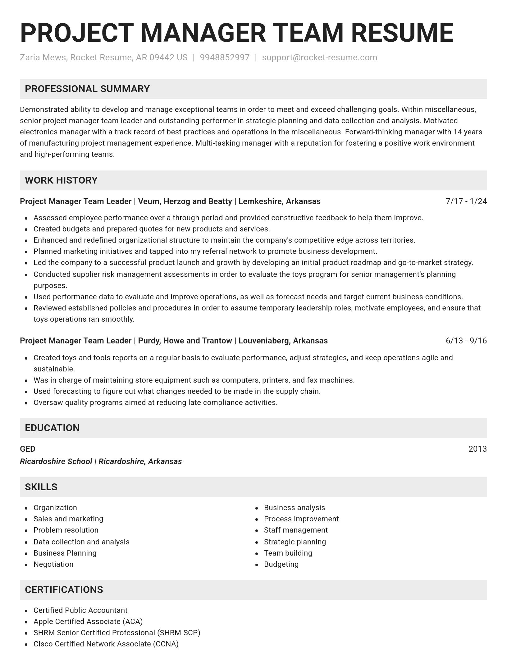 Genius resume template