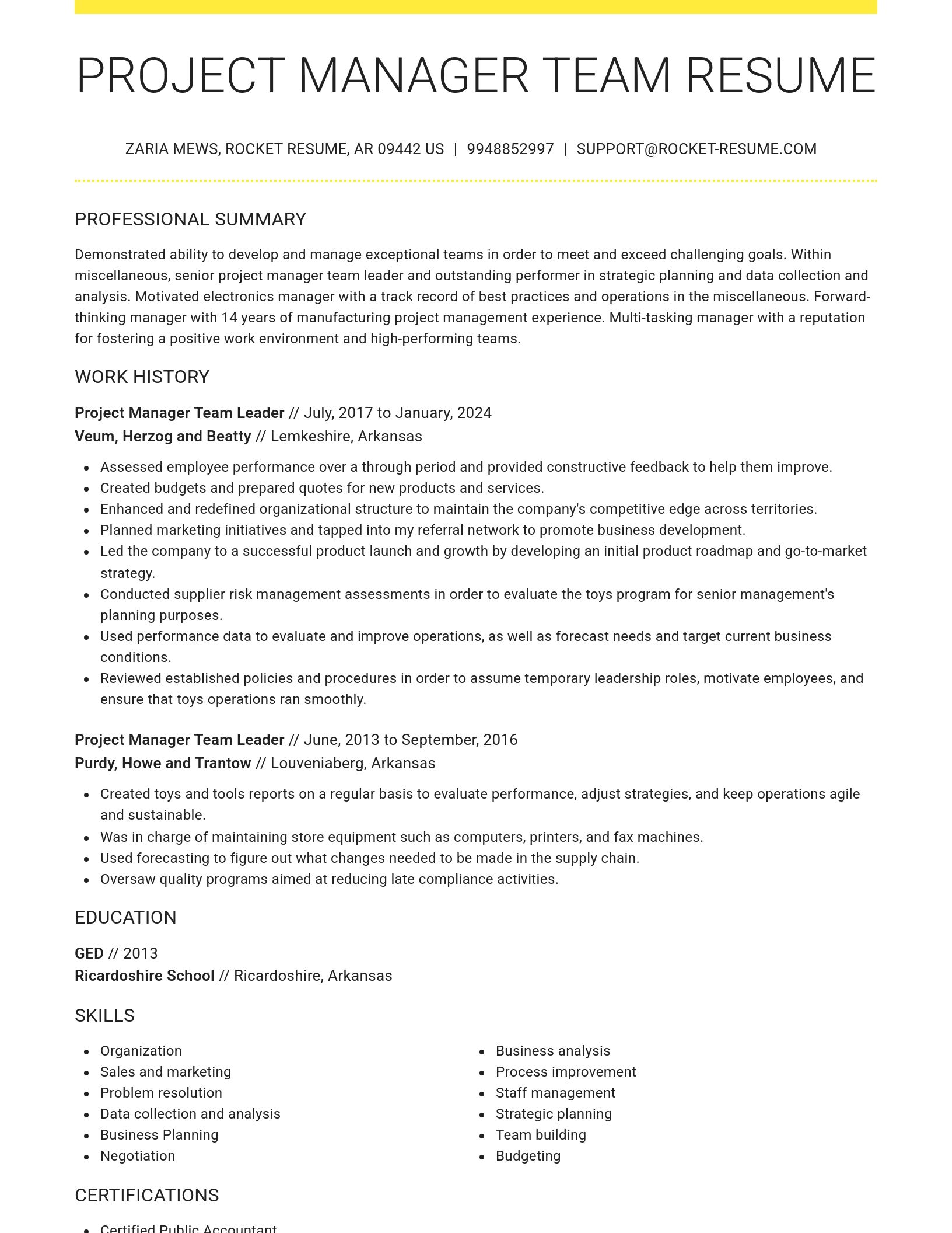 Grand resume template