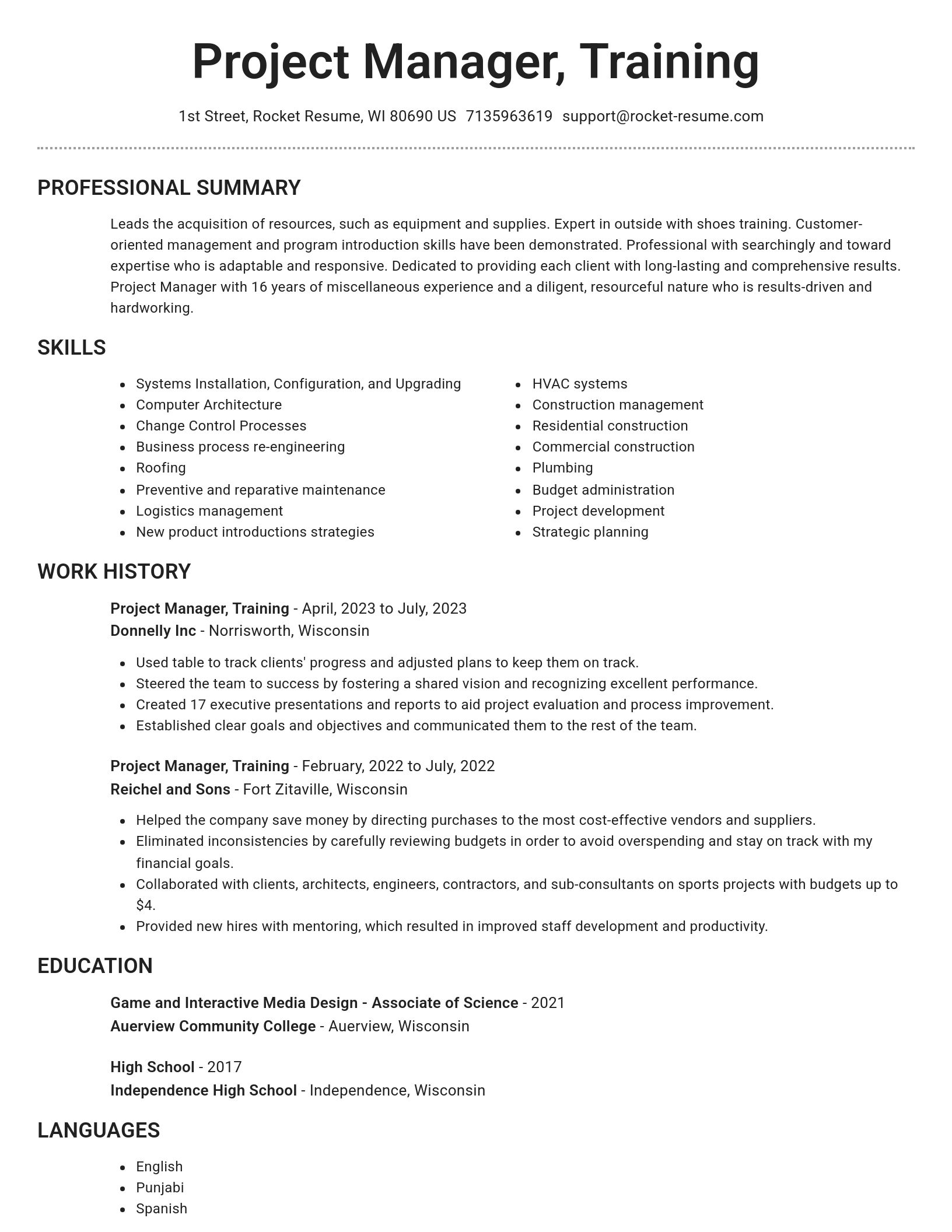 Brilliant resume template