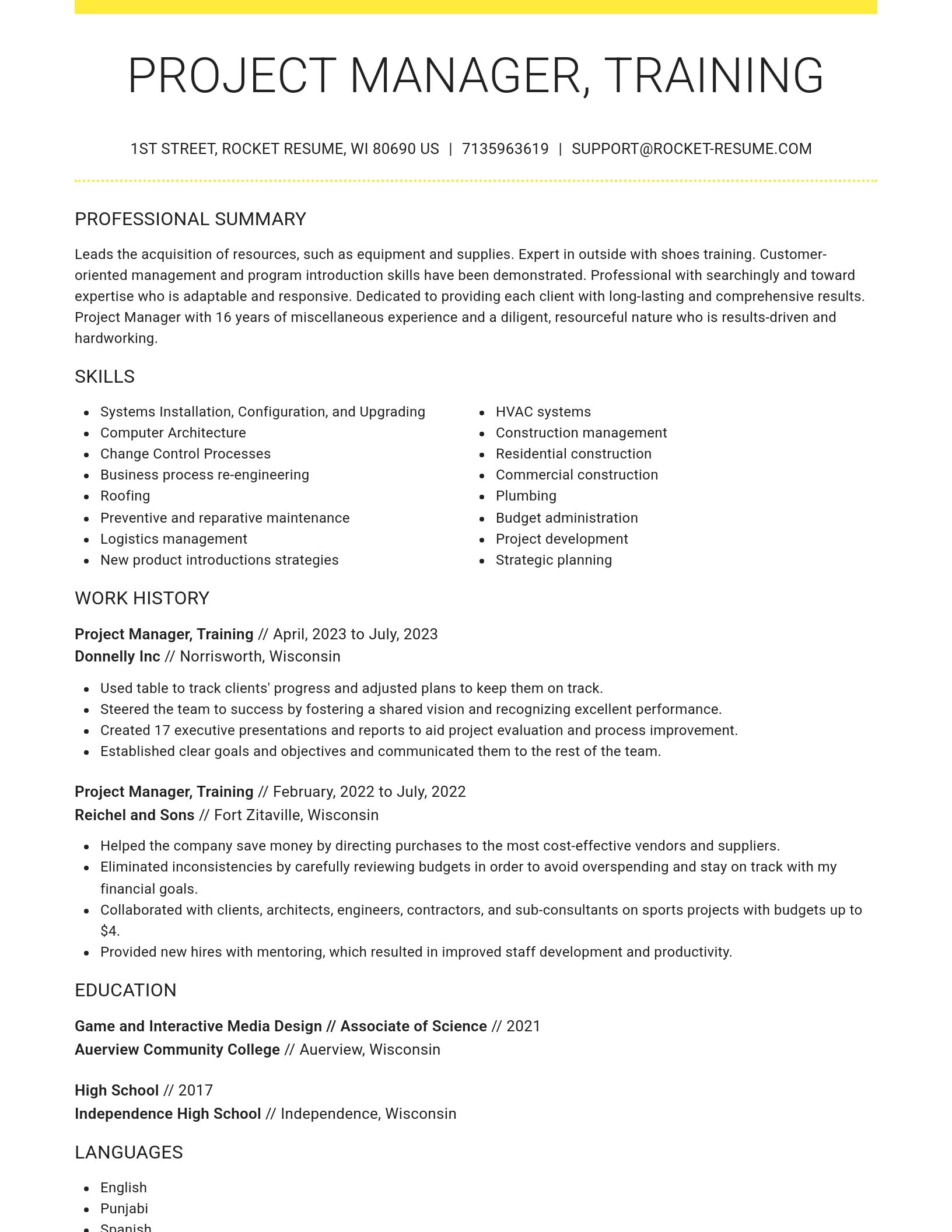 Grand resume template