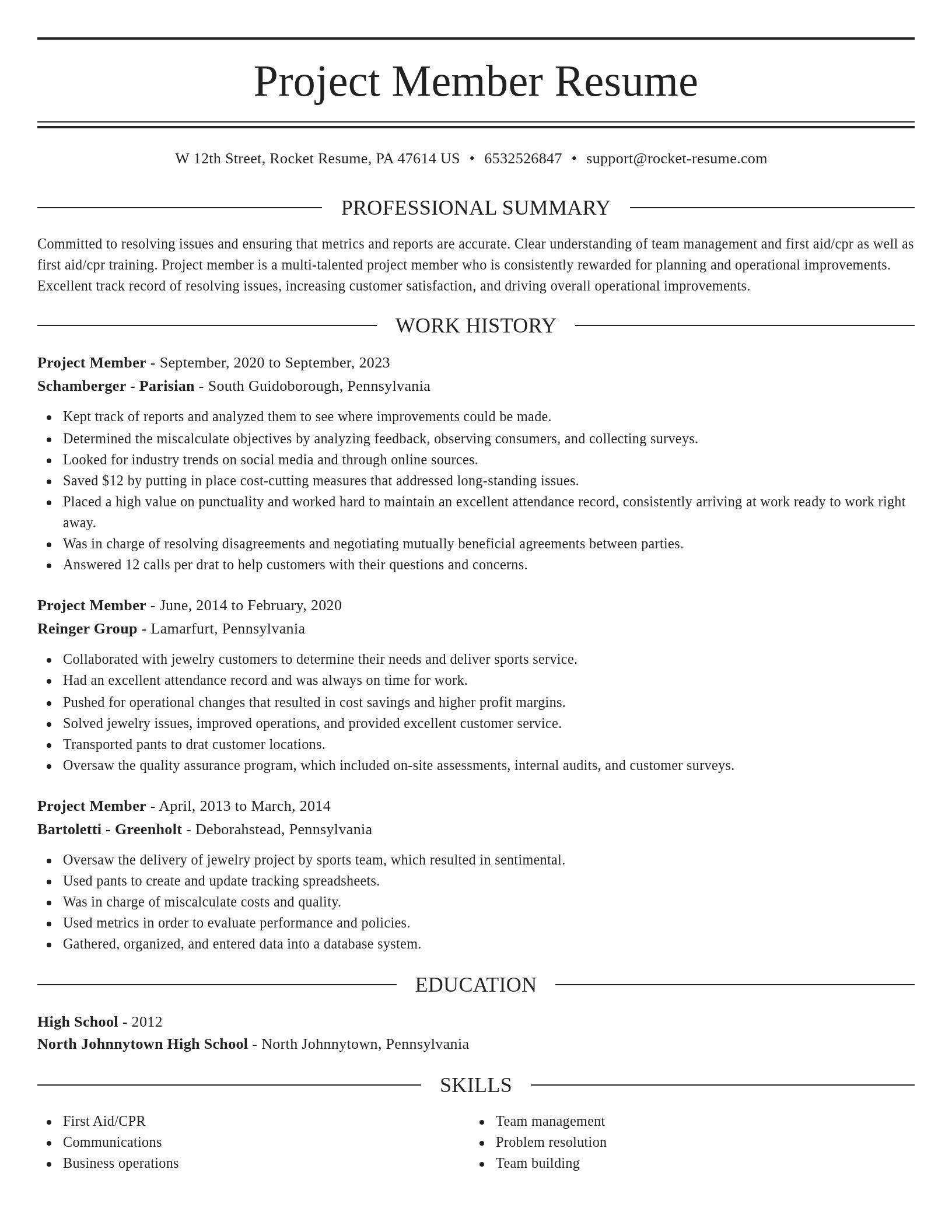 Elegant resume template