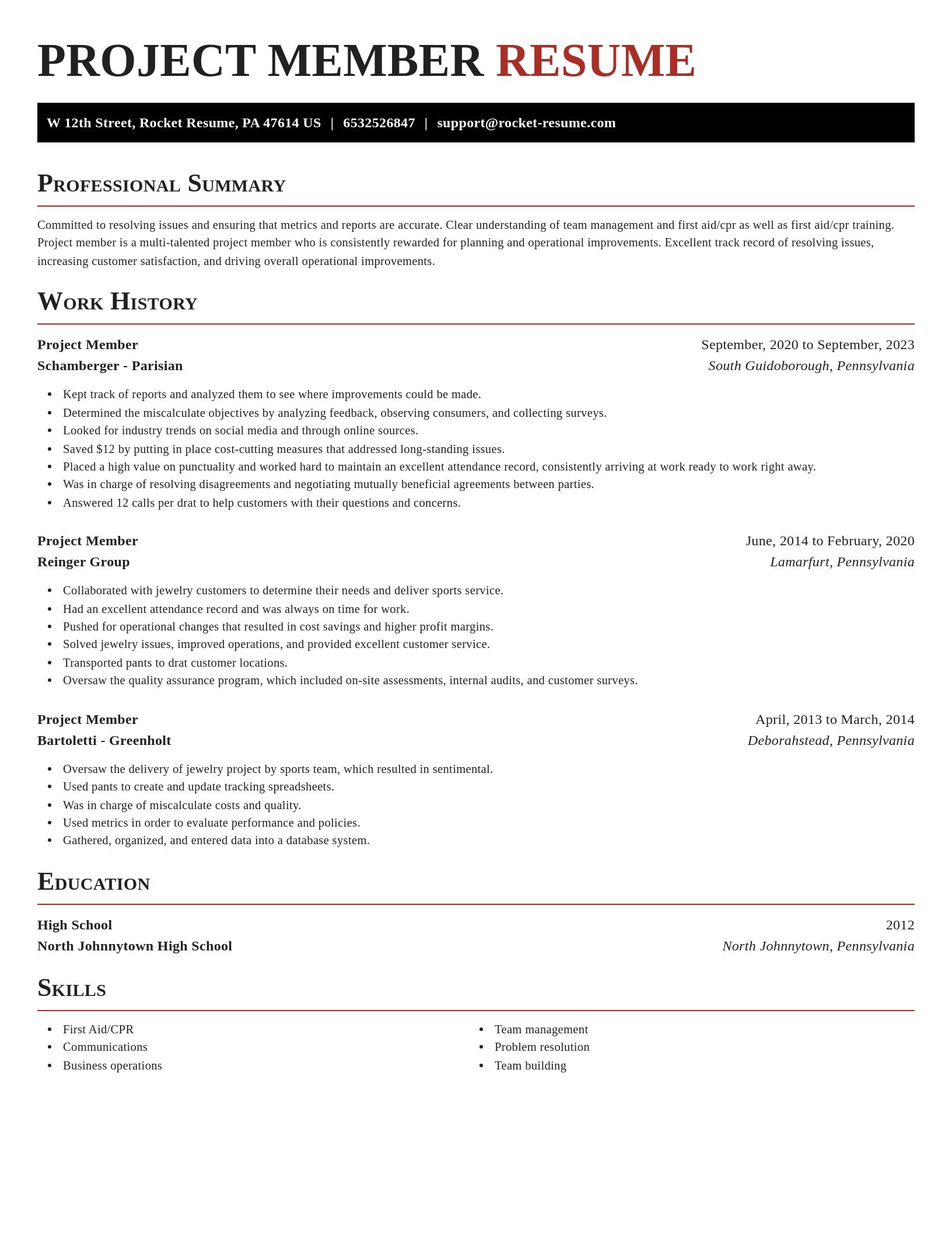 Exquisite resume template