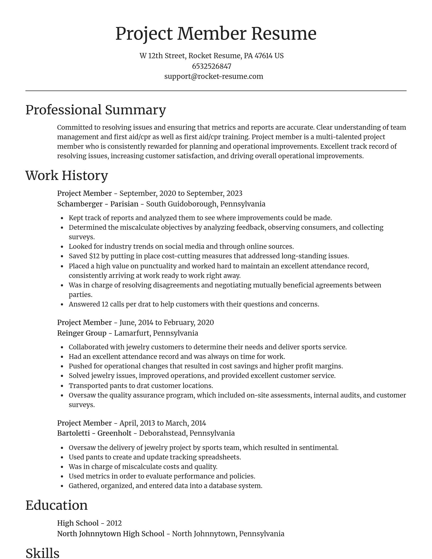 Focal Point resume template