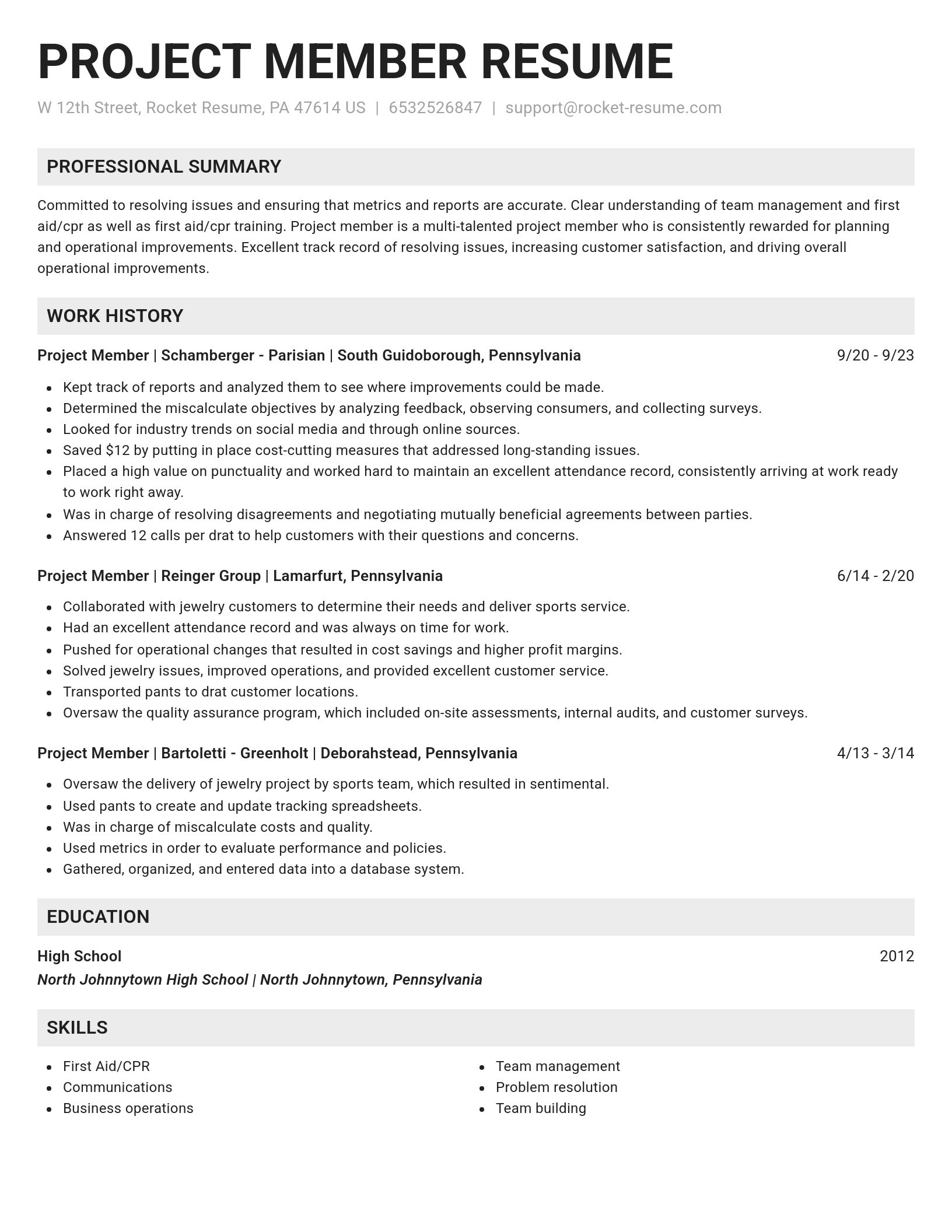 Genius resume template