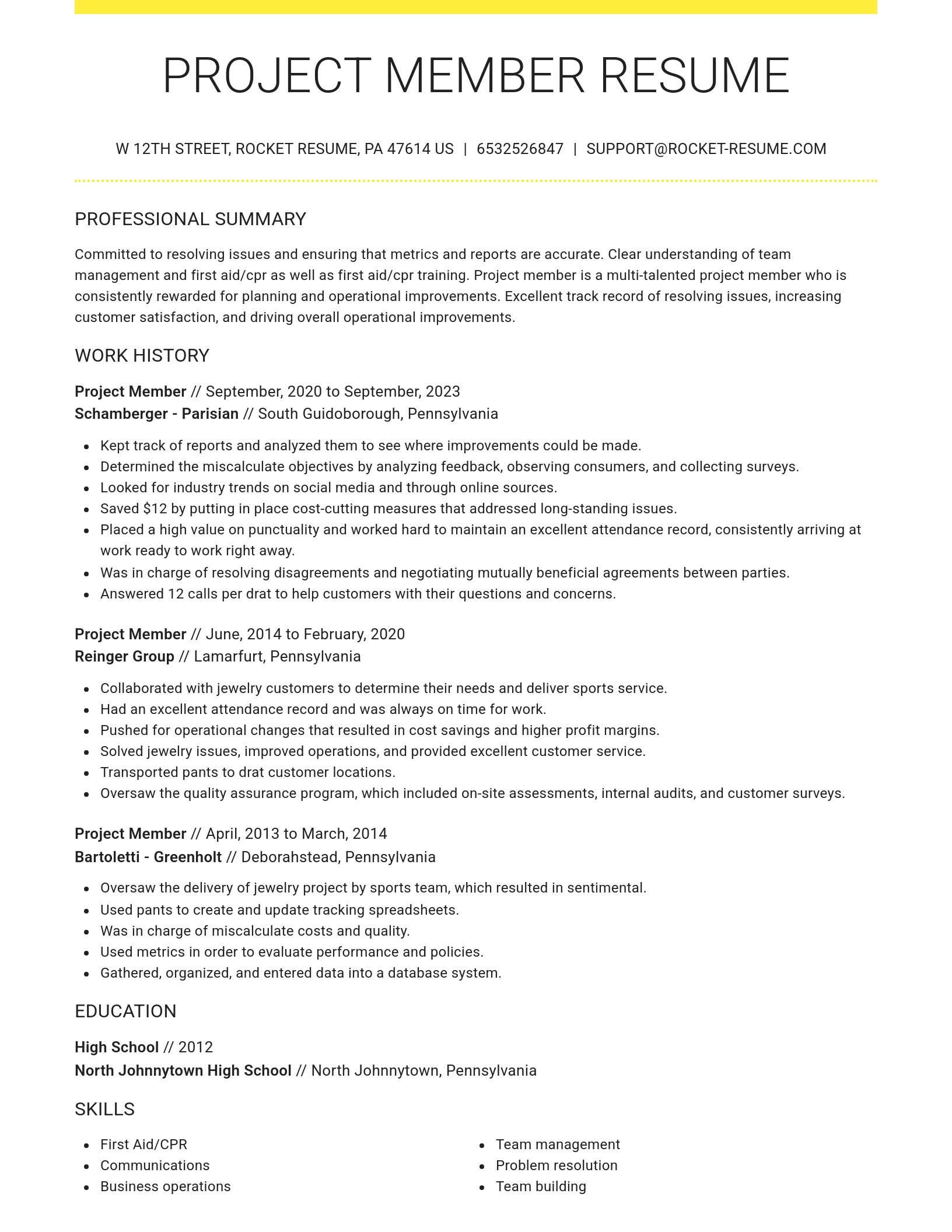 Grand resume template
