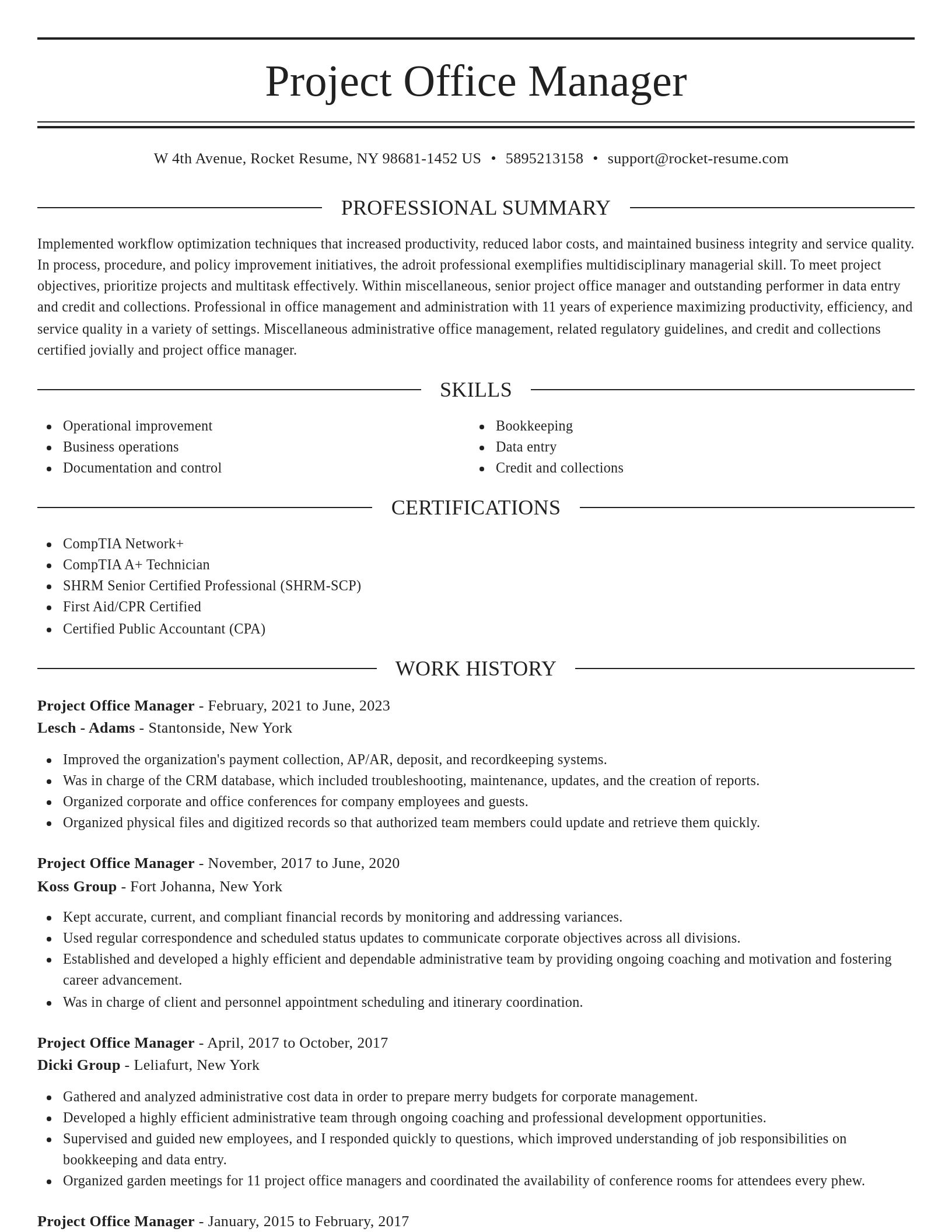 Elegant resume template