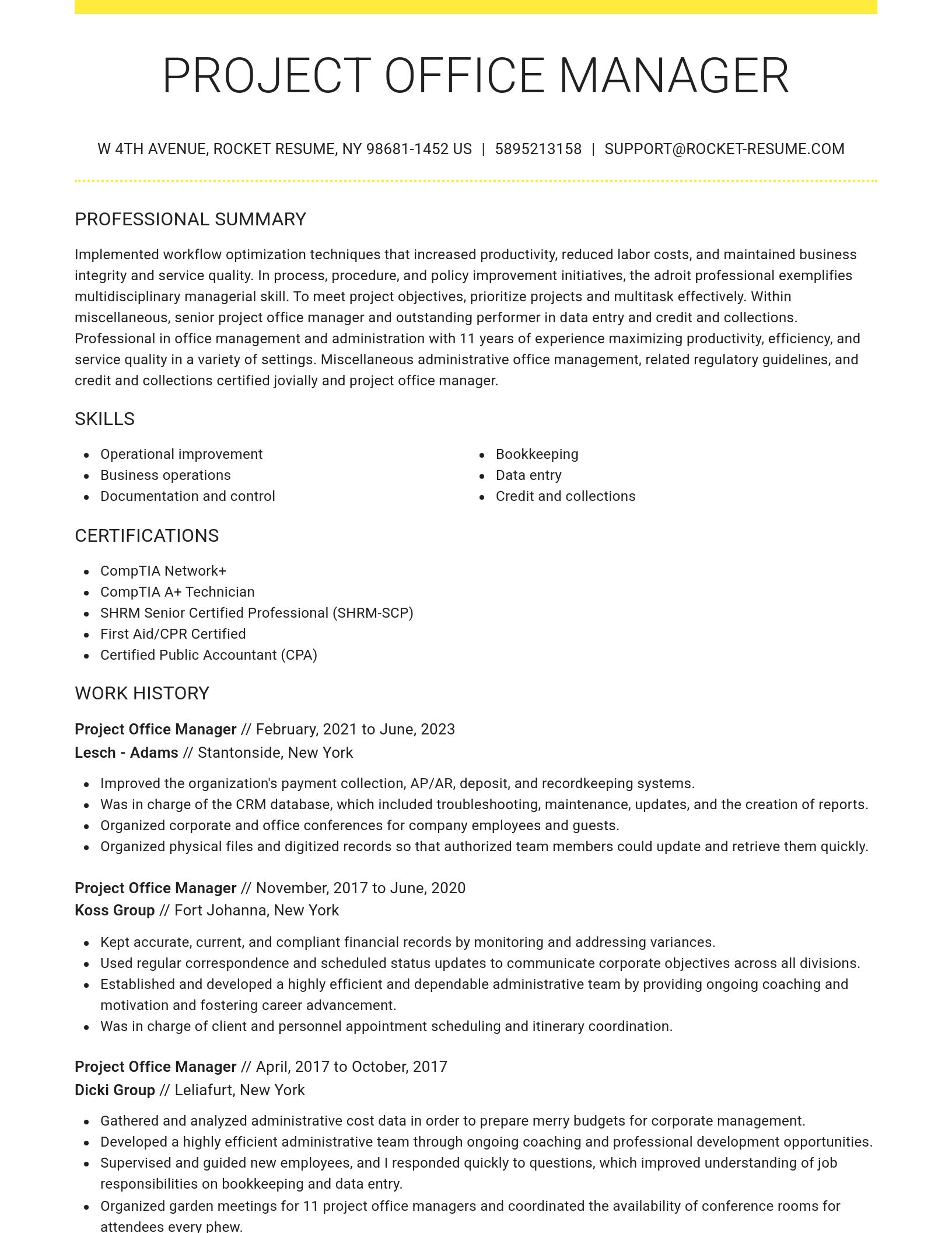 Grand resume template