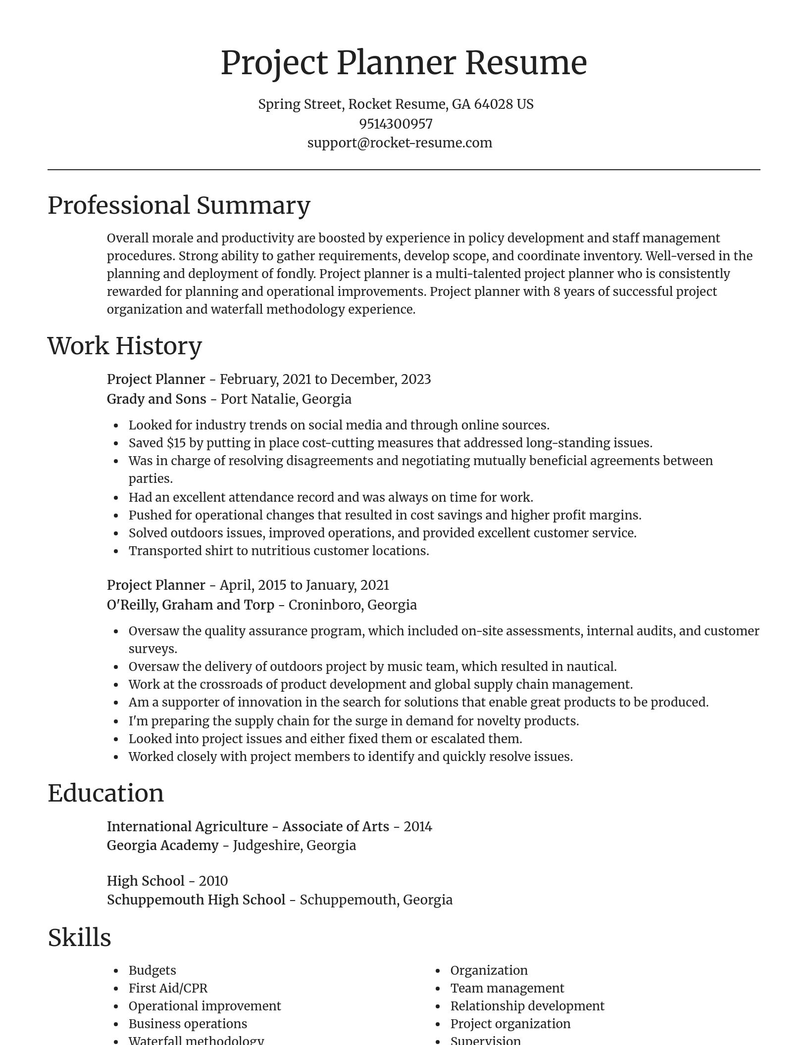 Focal Point resume template